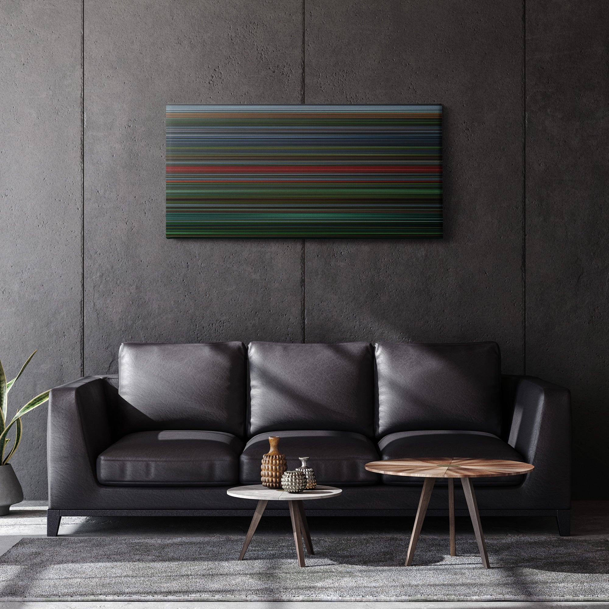 Saw IV (2007) CineSpectrum Color Spectrum Canvas Print - Hanging Horizontal on Wall in Room