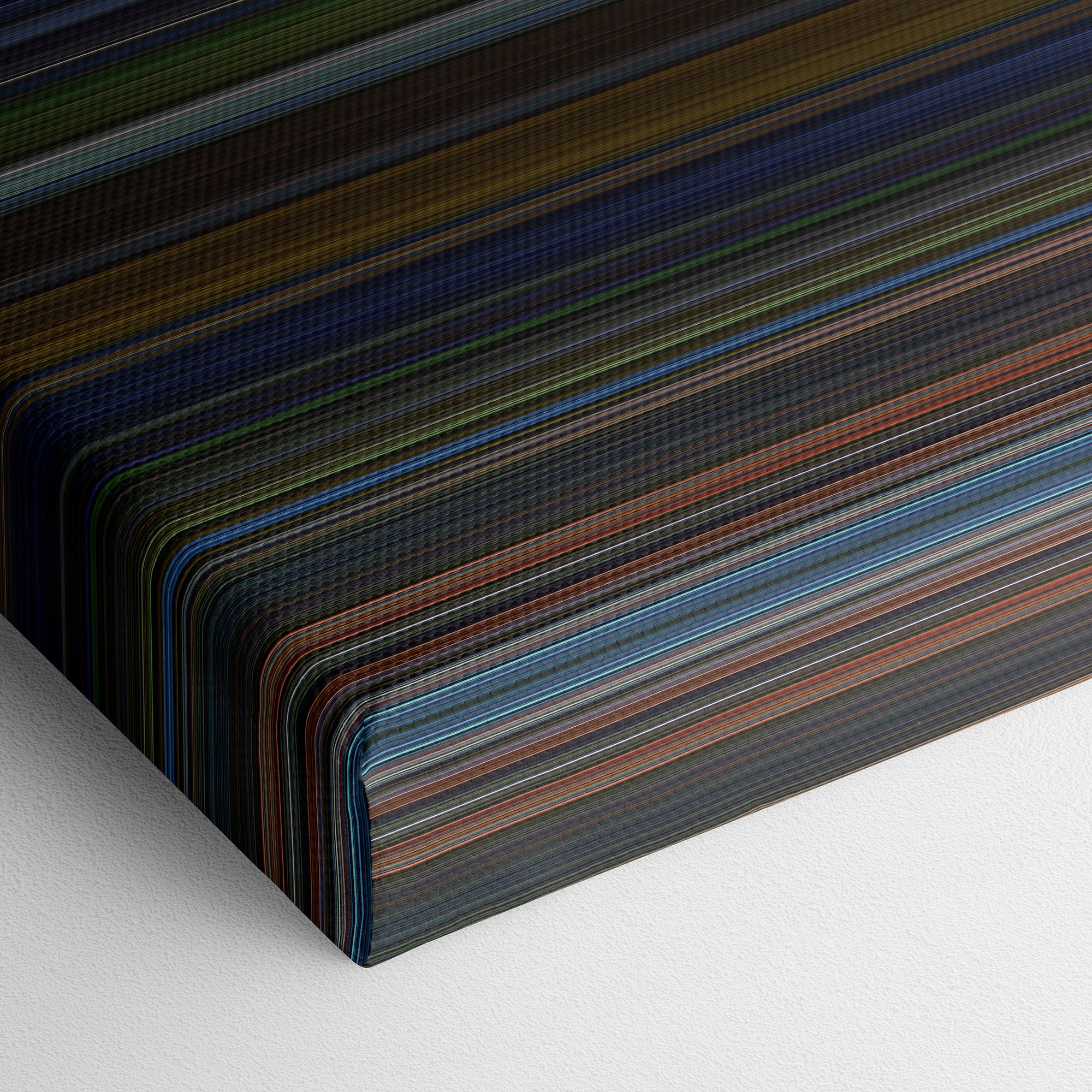 Saw VII (2010) CineSpectrum Color Spectrum Canvas Print - Close Up of Bottom of Print