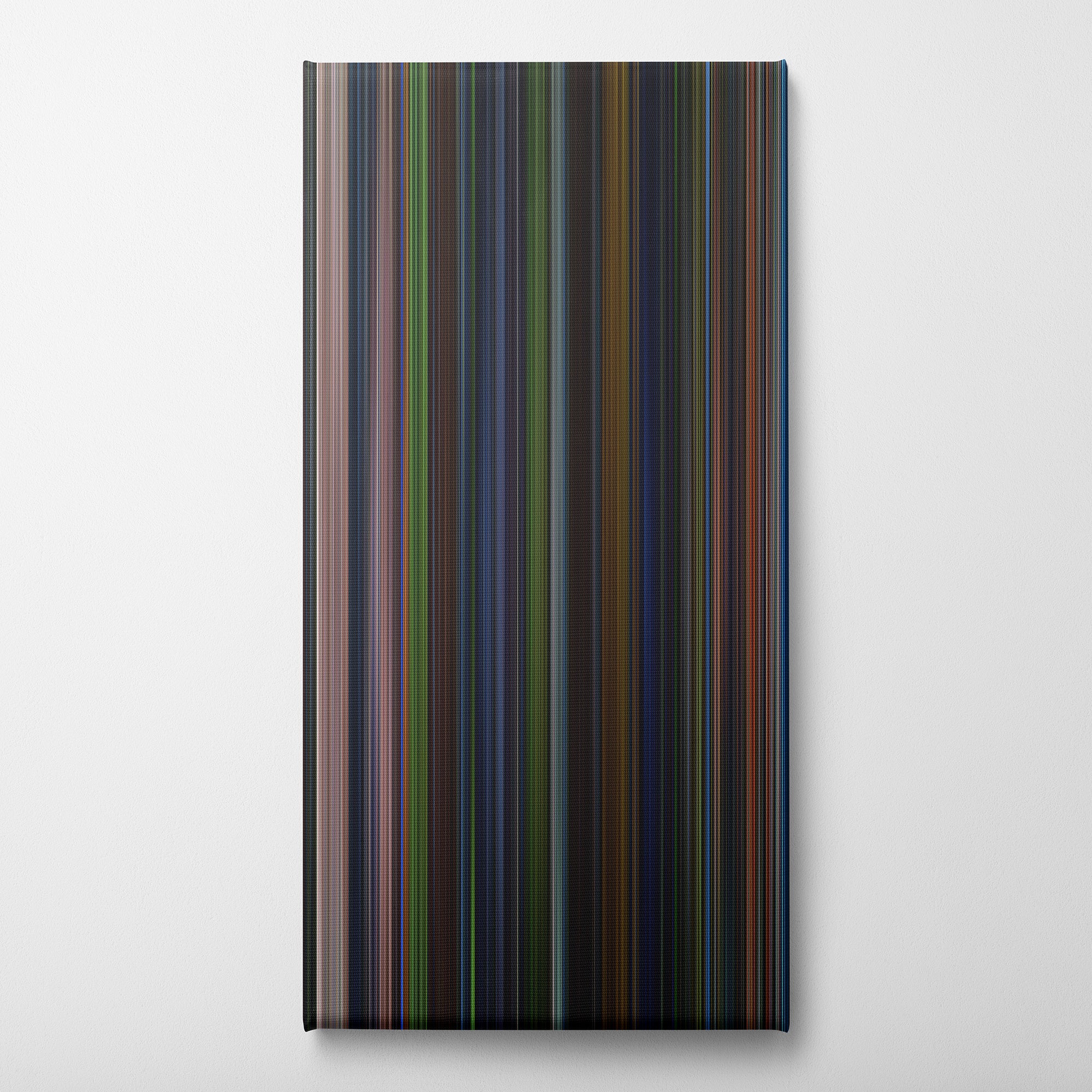 Saw VII (2010) CineSpectrum Color Spectrum Canvas Print - Vertical on Wall