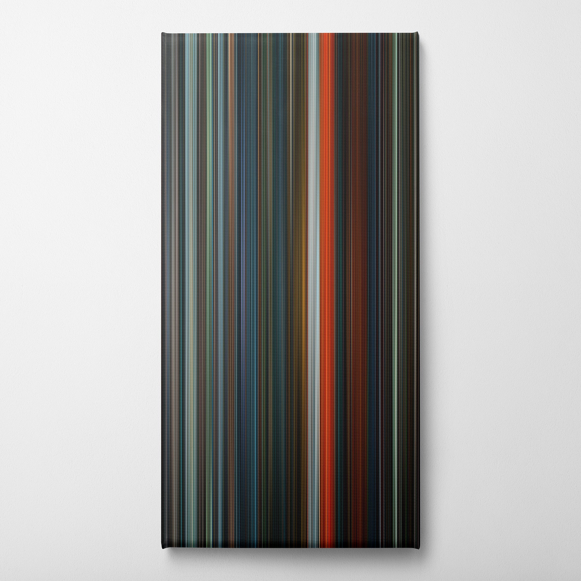 Saw VI (2009) CineSpectrum Color Spectrum Canvas Print - Vertical on Wall