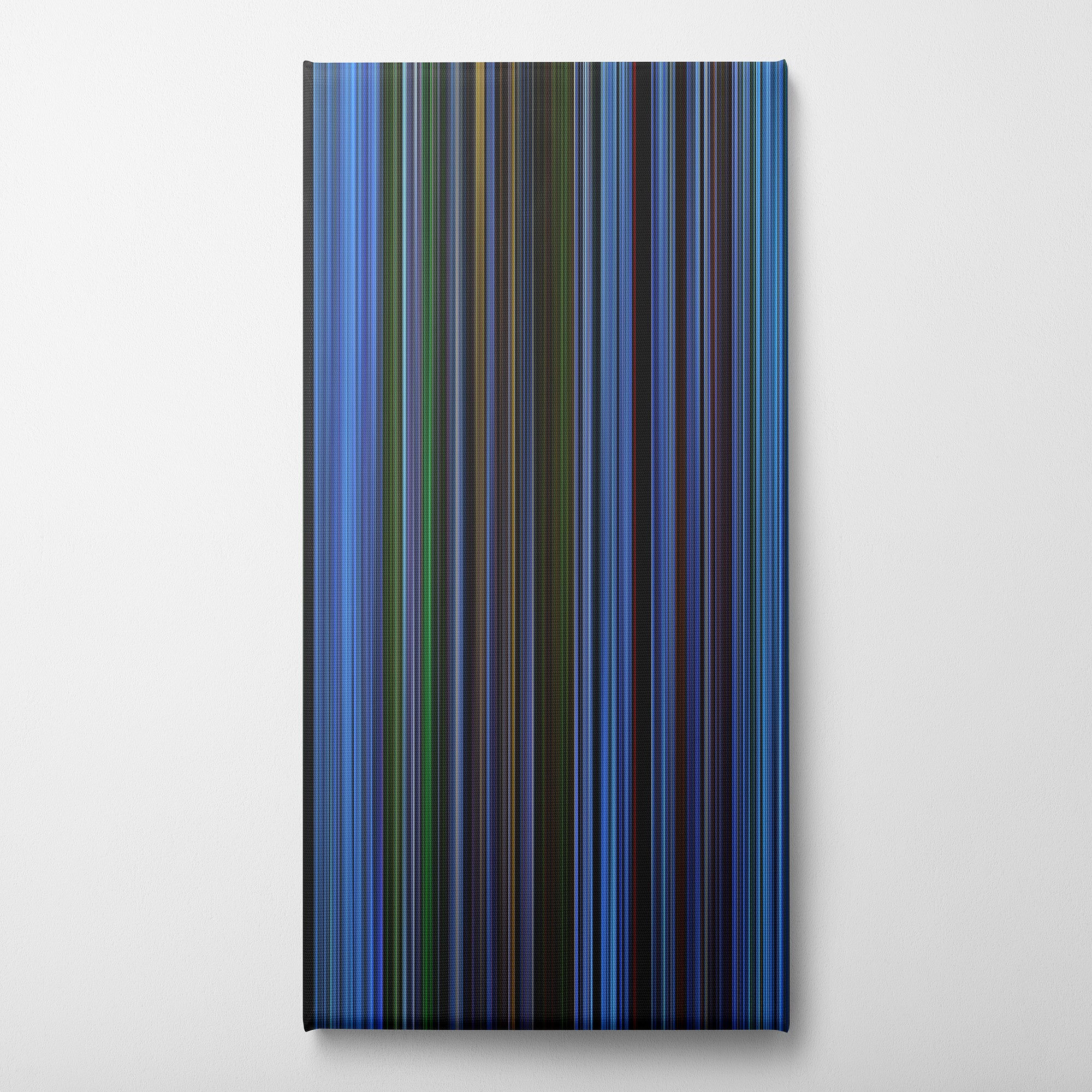 Saw (2004) CineSpectrum Color Spectrum Canvas Print - Vertical on Wall