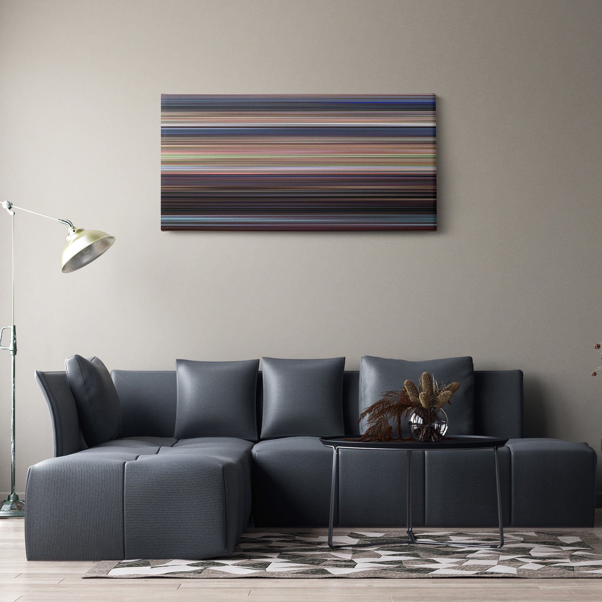 Scream (1996) CineSpectrum Color Spectrum Canvas Print - Hanging Horizontal on Wall in Room