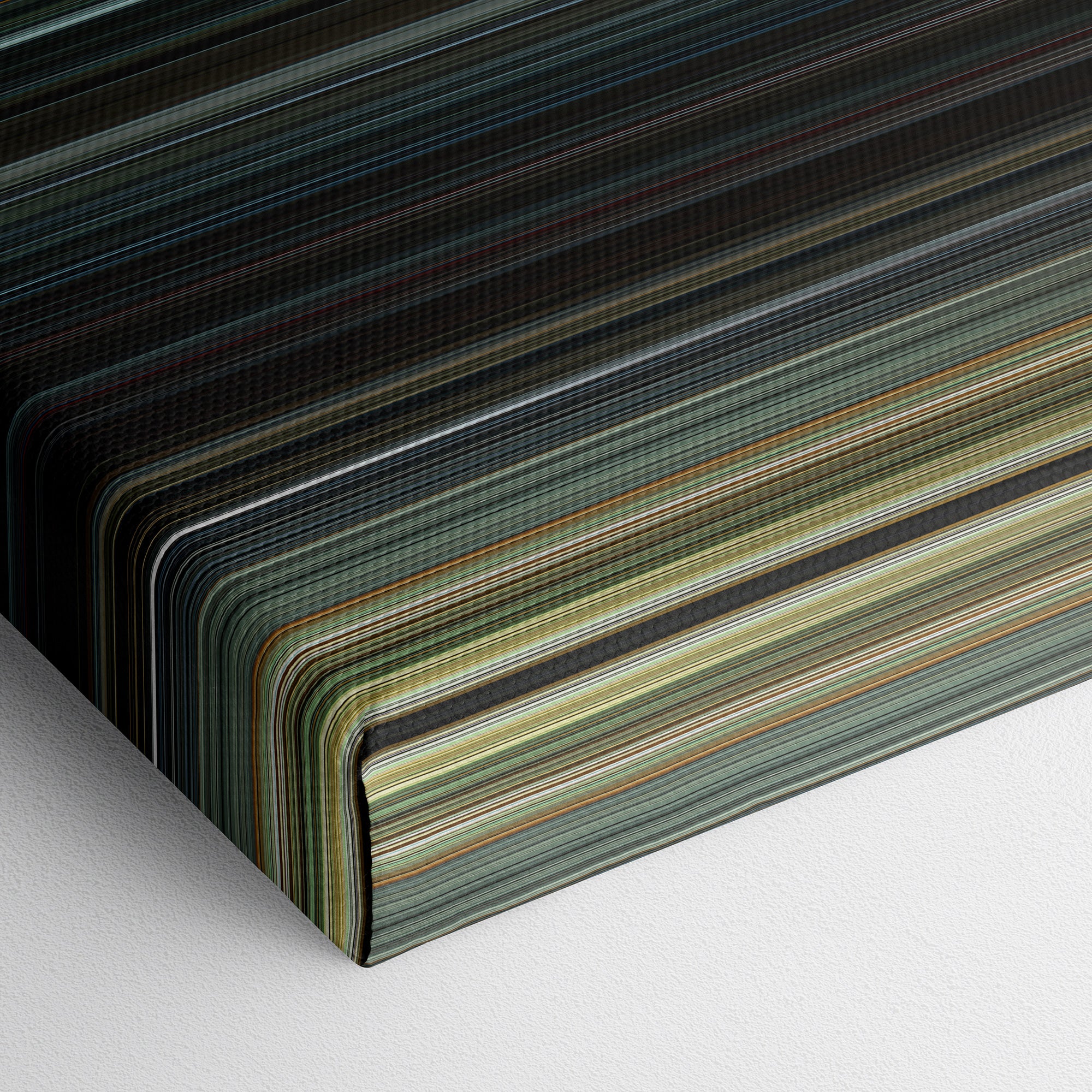 Se7en (1995) CineSpectrum Color Spectrum Canvas Print - Close Up of Bottom of Print