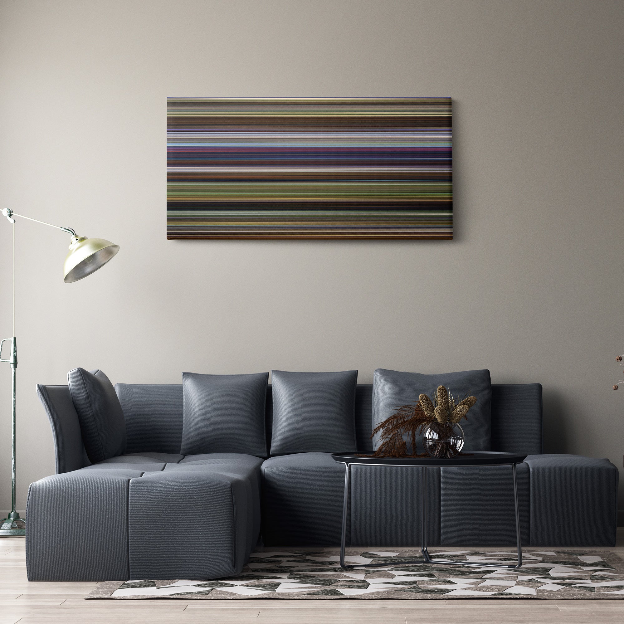 Shrek (2001) CineSpectrum Color Spectrum Canvas Print - Hanging Horizontal on Wall in Room