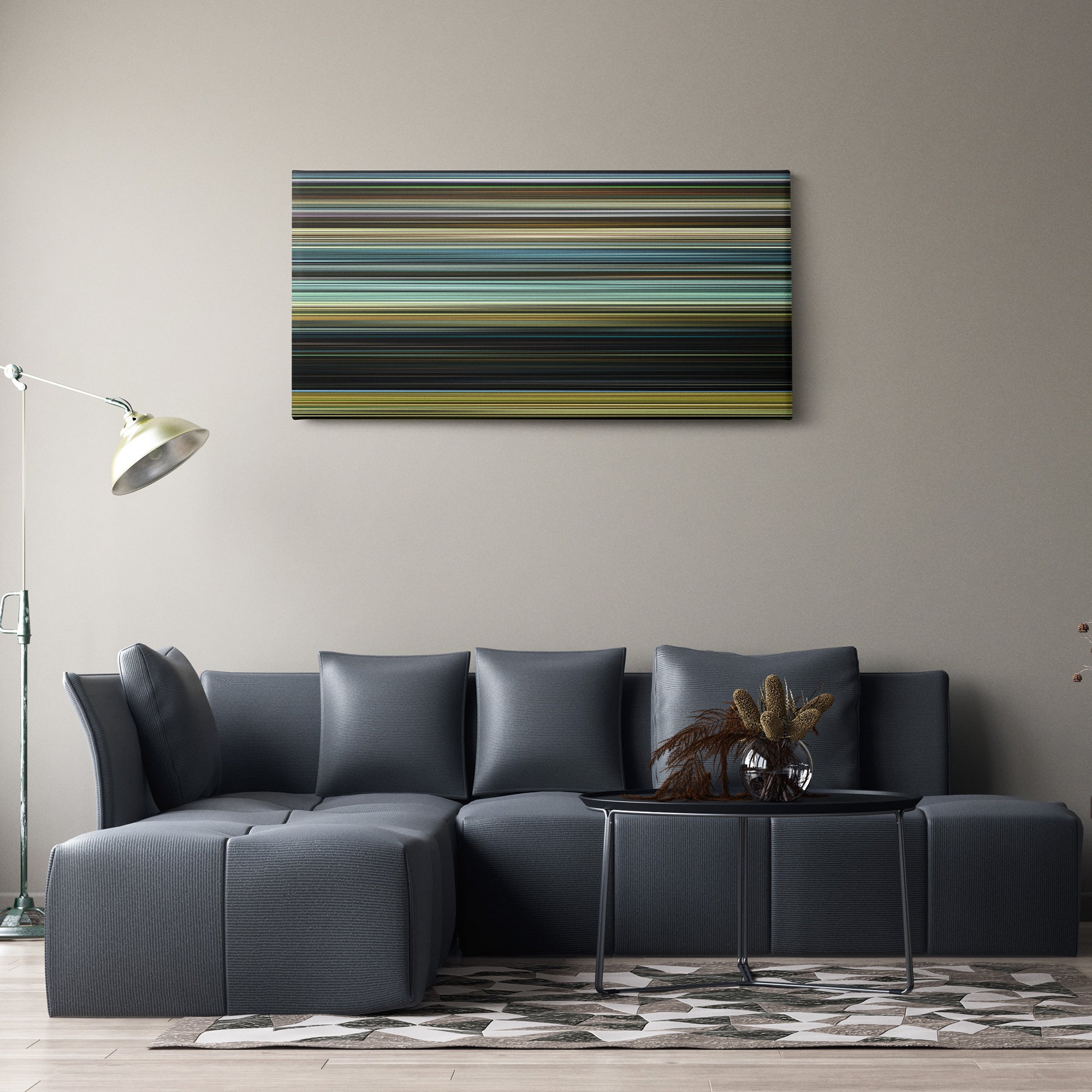 Sicario - Day of the Soldado (2018) CineSpectrum Color Spectrum Canvas Print - Hanging Horizontal on Wall in Room