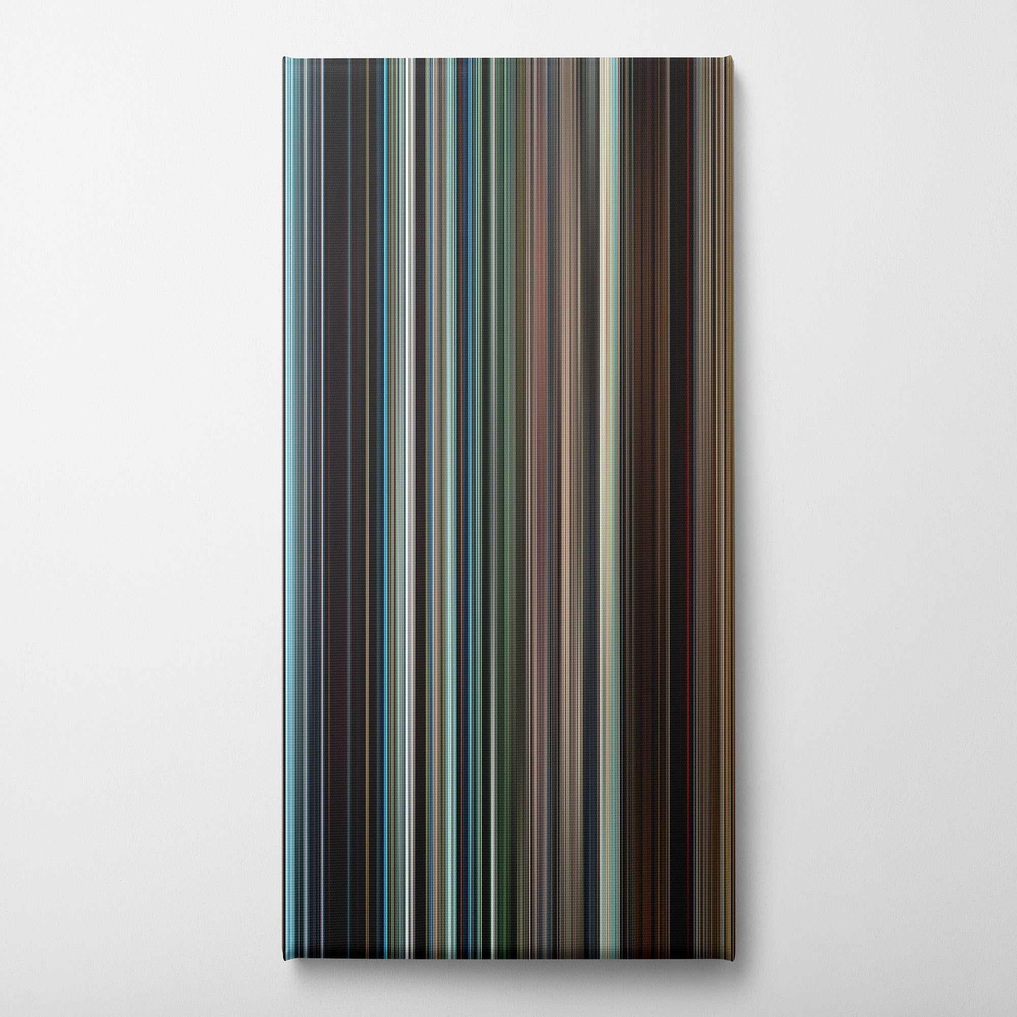 Silence (2016) CineSpectrum Color Spectrum Canvas Print - Vertical on Wall