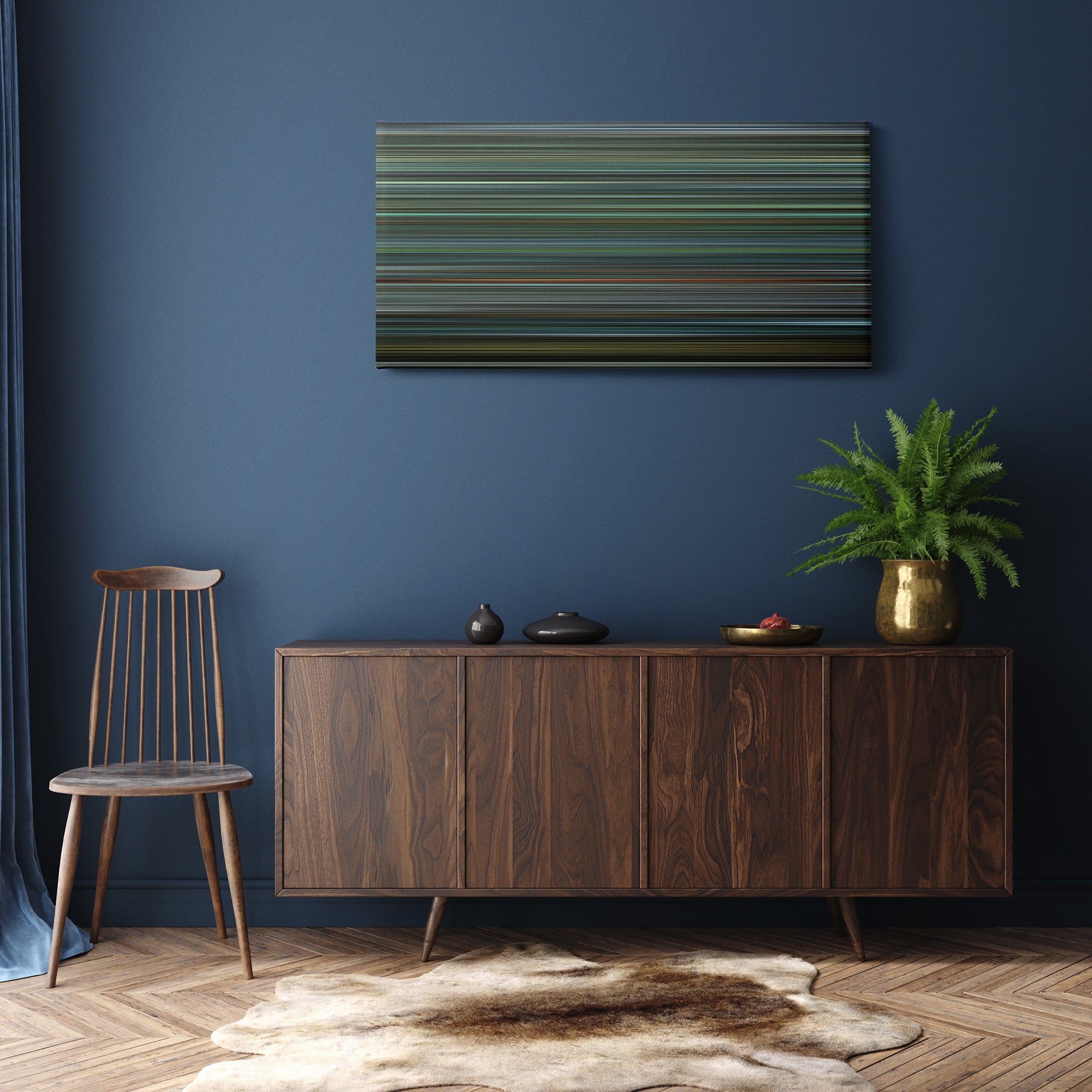 Snatch (2000) CineSpectrum Color Spectrum Canvas Print - Hanging Horizontal on Wall in Room