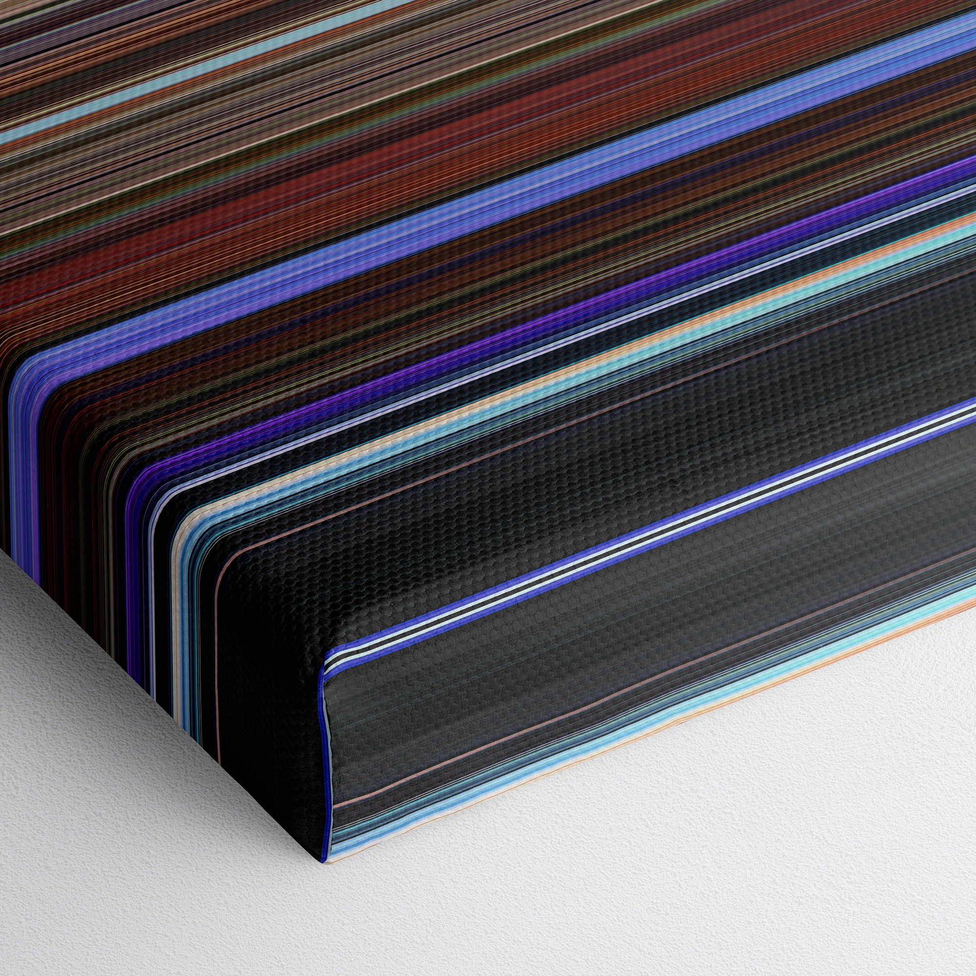 Soul (2020) CineSpectrum Color Spectrum Canvas Print - Close Up of Bottom of Print