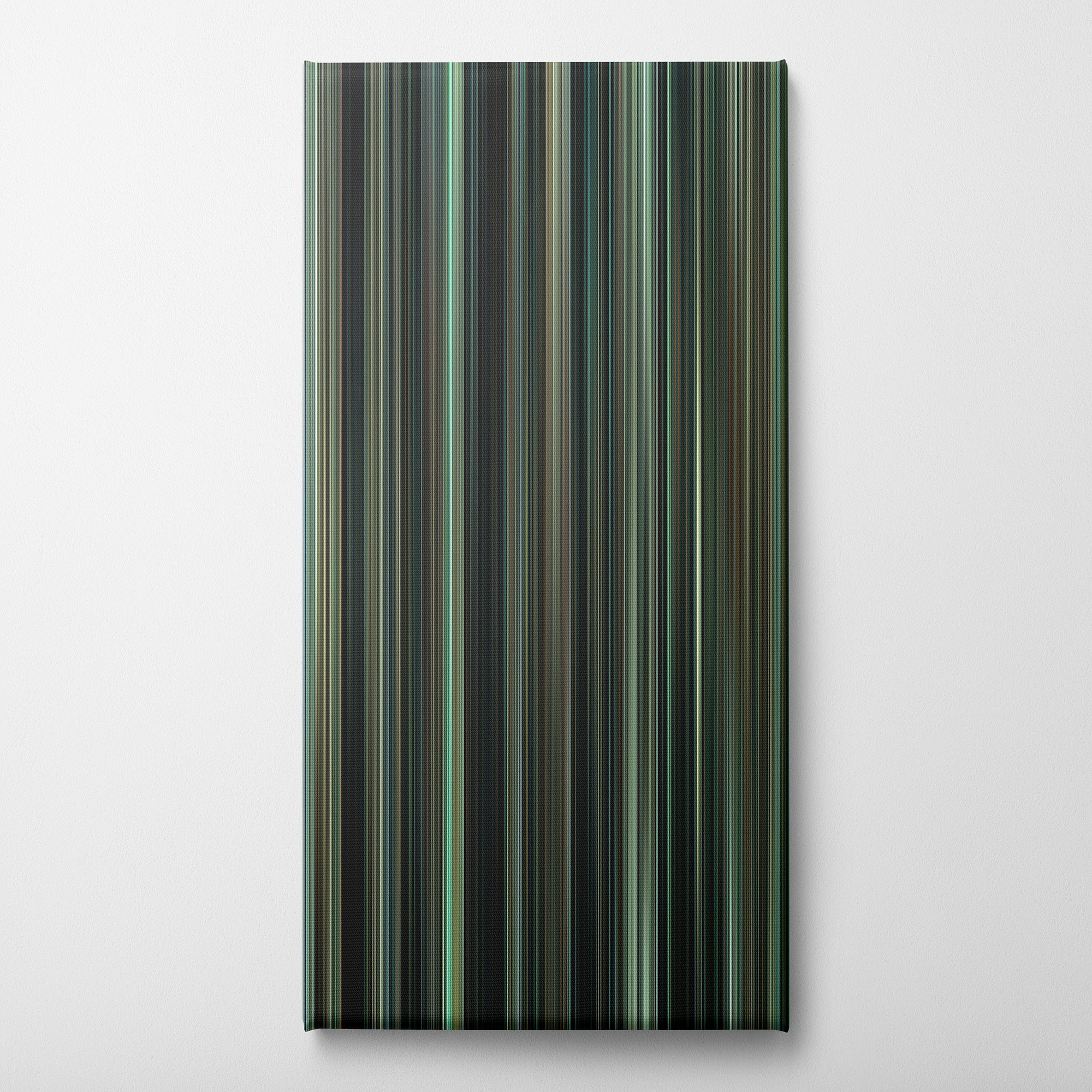 Source Code (2011) CineSpectrum Color Spectrum Canvas Print - Vertical on Wall