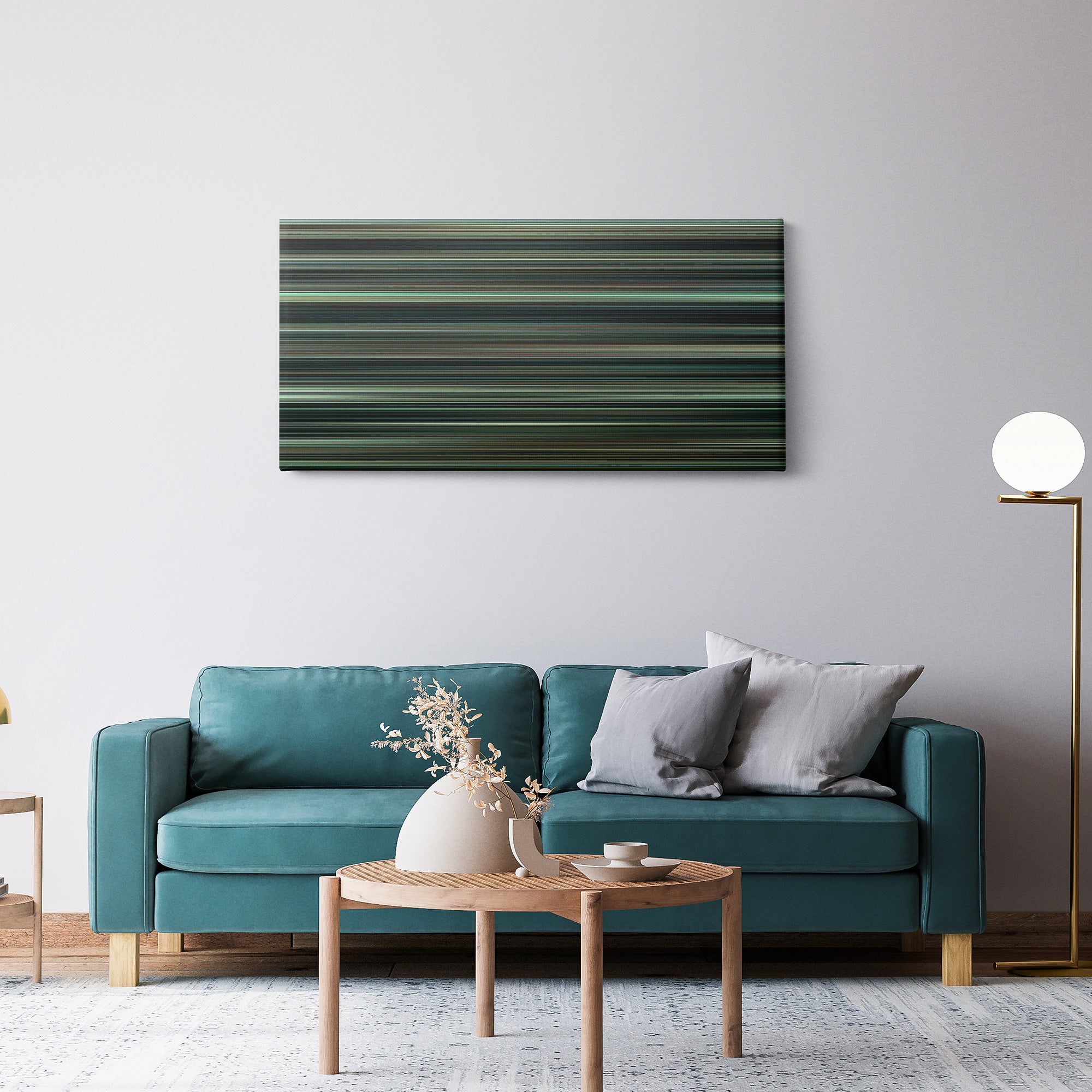 Source Code (2011) CineSpectrum Color Spectrum Canvas Print - Hanging Horizontal on Wall in Room