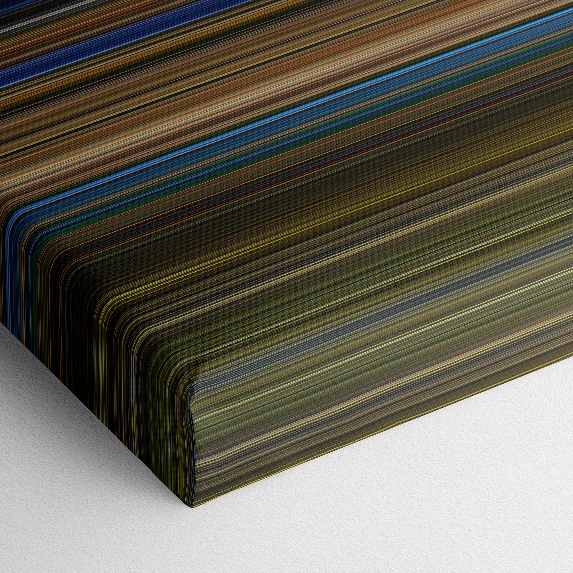 Spiral (2021) CineSpectrum Color Spectrum Canvas Print - Close Up of Bottom of Print
