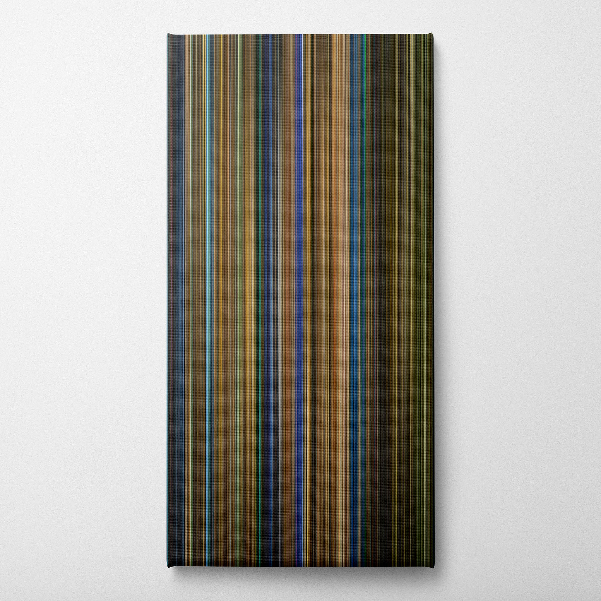 Spiral (2021) CineSpectrum Color Spectrum Canvas Print - Vertical on Wall