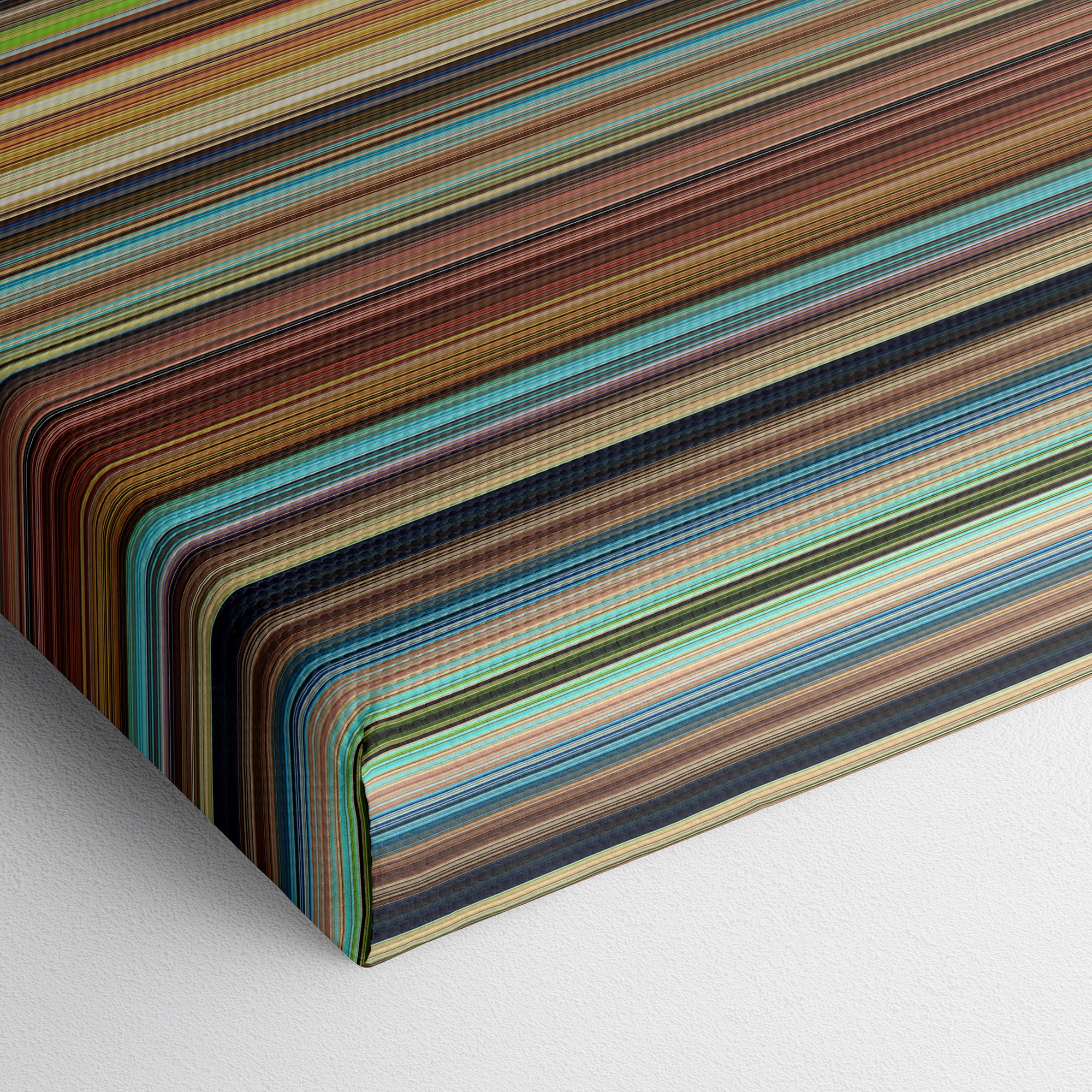 Spirited Away (2001) CineSpectrum Color Spectrum Canvas Print - Close Up of Bottom of Print