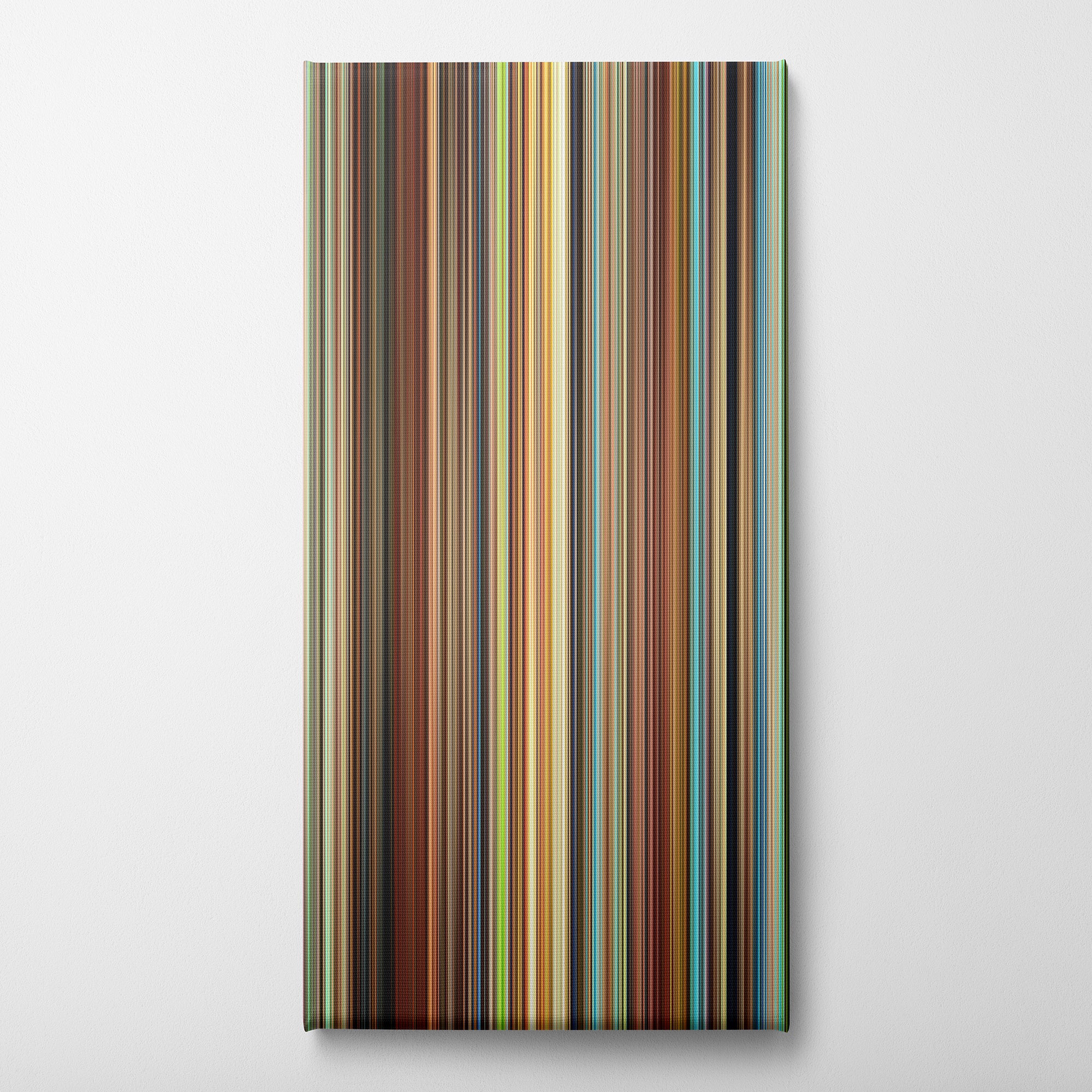 Spirited Away (2001) CineSpectrum Color Spectrum Canvas Print - Vertical on Wall