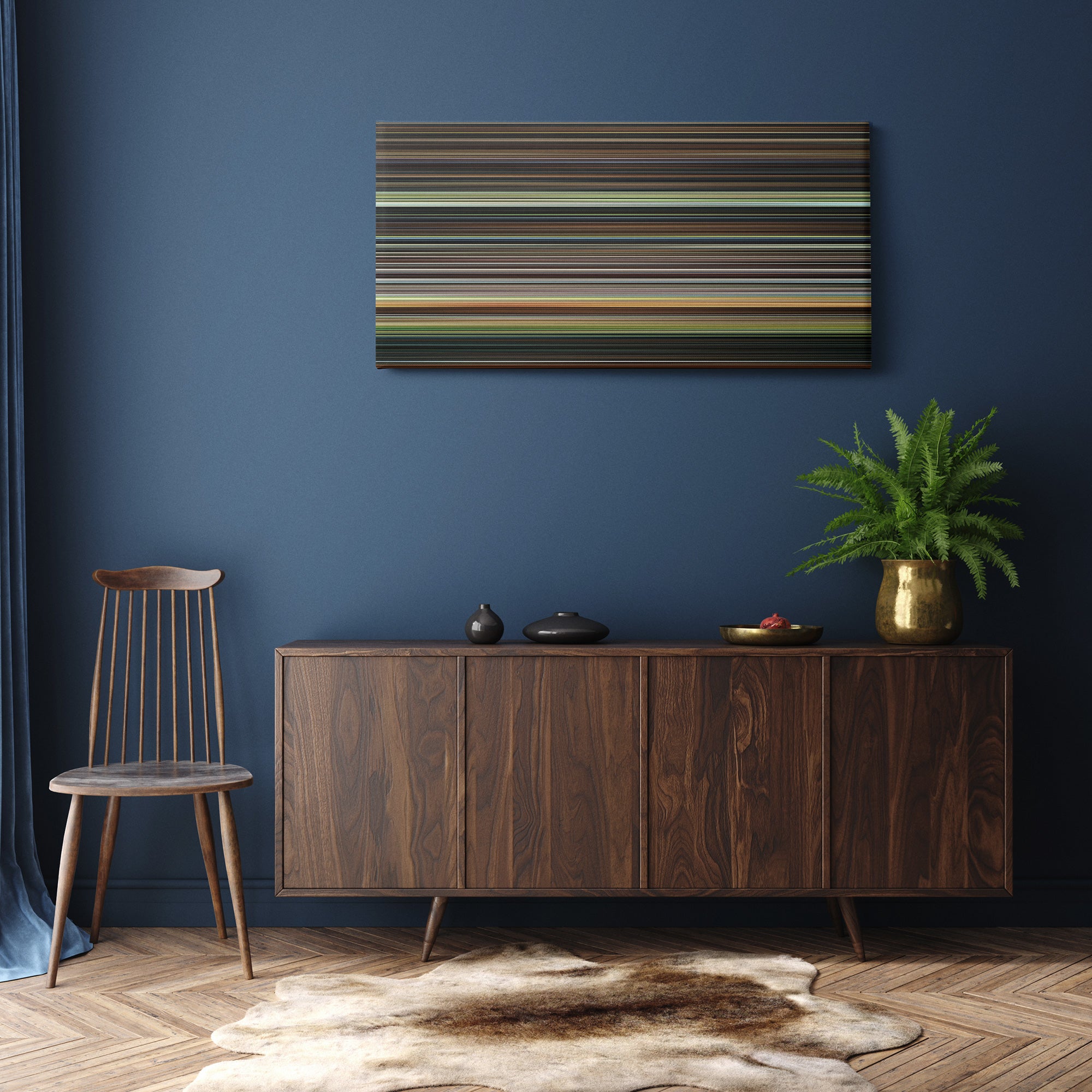 Stardust (2007) CineSpectrum Color Spectrum Canvas Print - Hanging Horizontal on Wall in Room