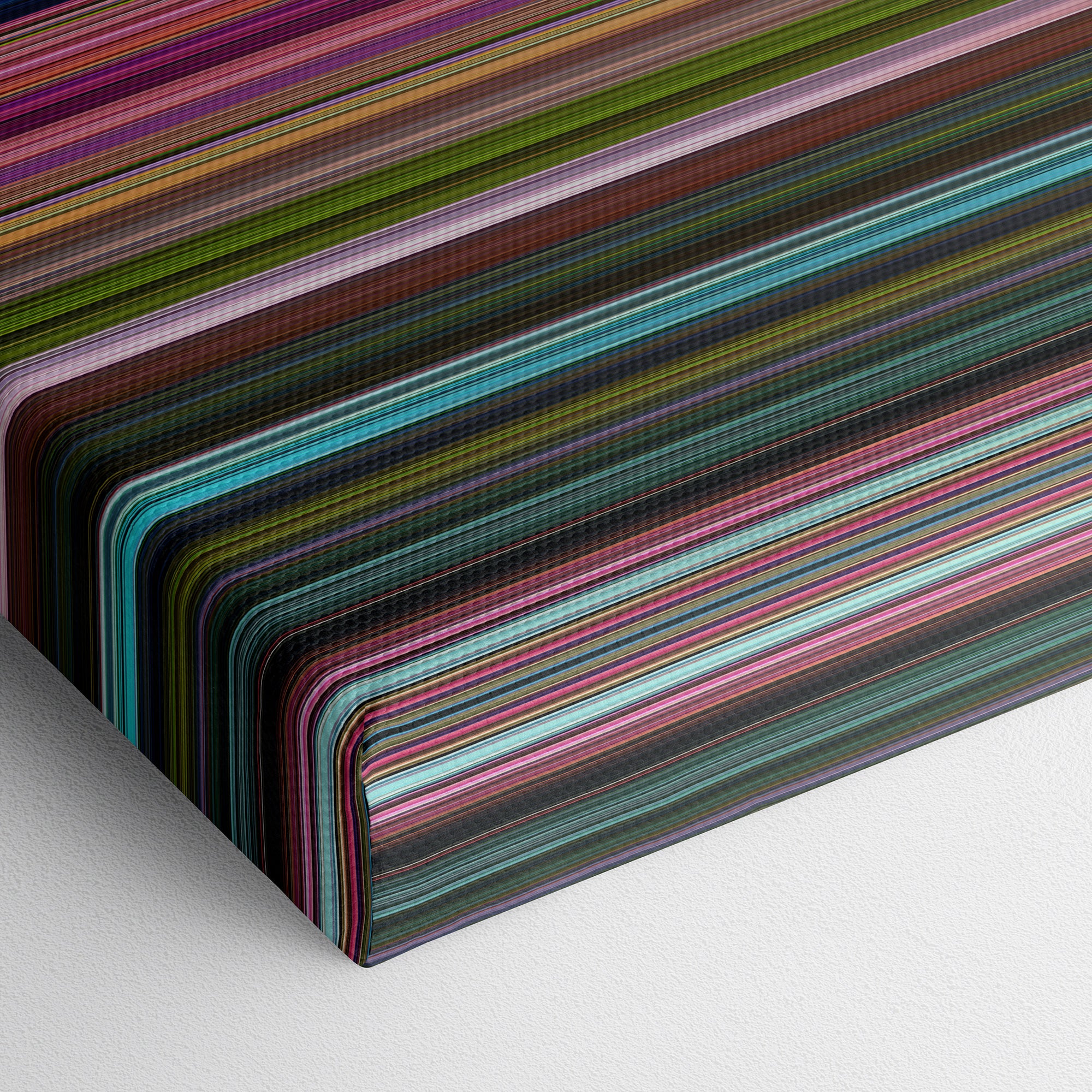 Strange World (2022) CineSpectrum Color Spectrum Canvas Print - Close Up of Bottom of Print