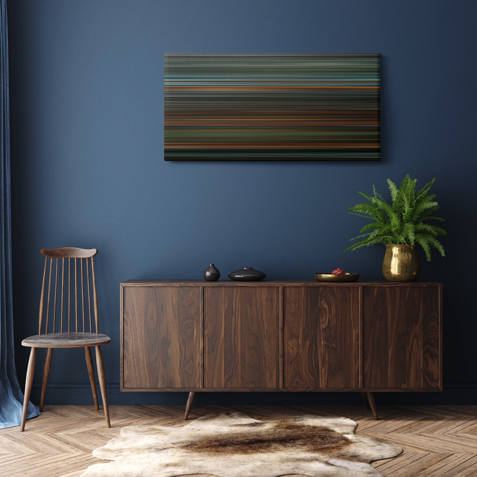 Sucker Punch (2011) CineSpectrum Color Spectrum Canvas Print - Hanging Horizontal on Wall in Room