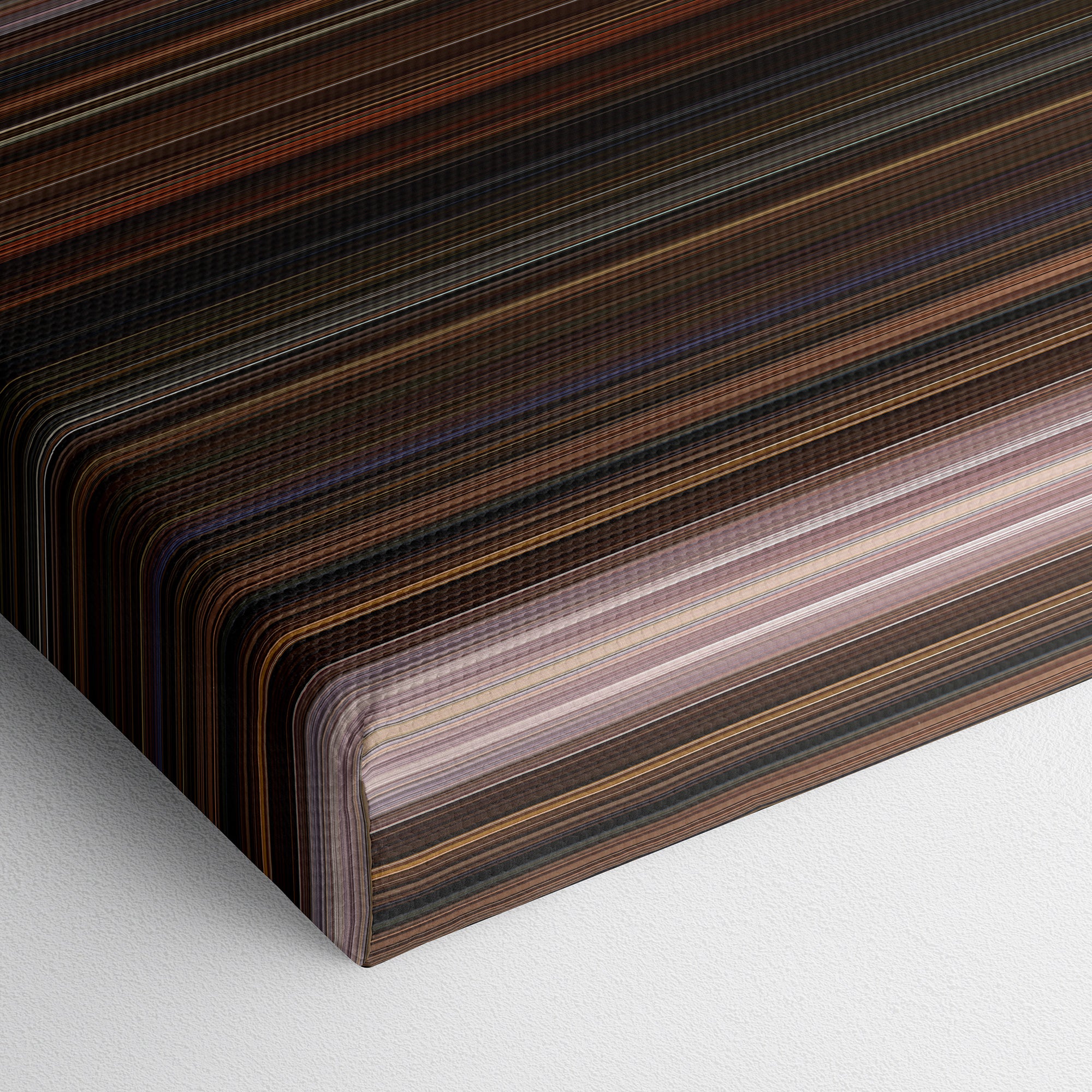 Superbad (2007) CineSpectrum Color Spectrum Canvas Print - Close Up of Bottom of Print