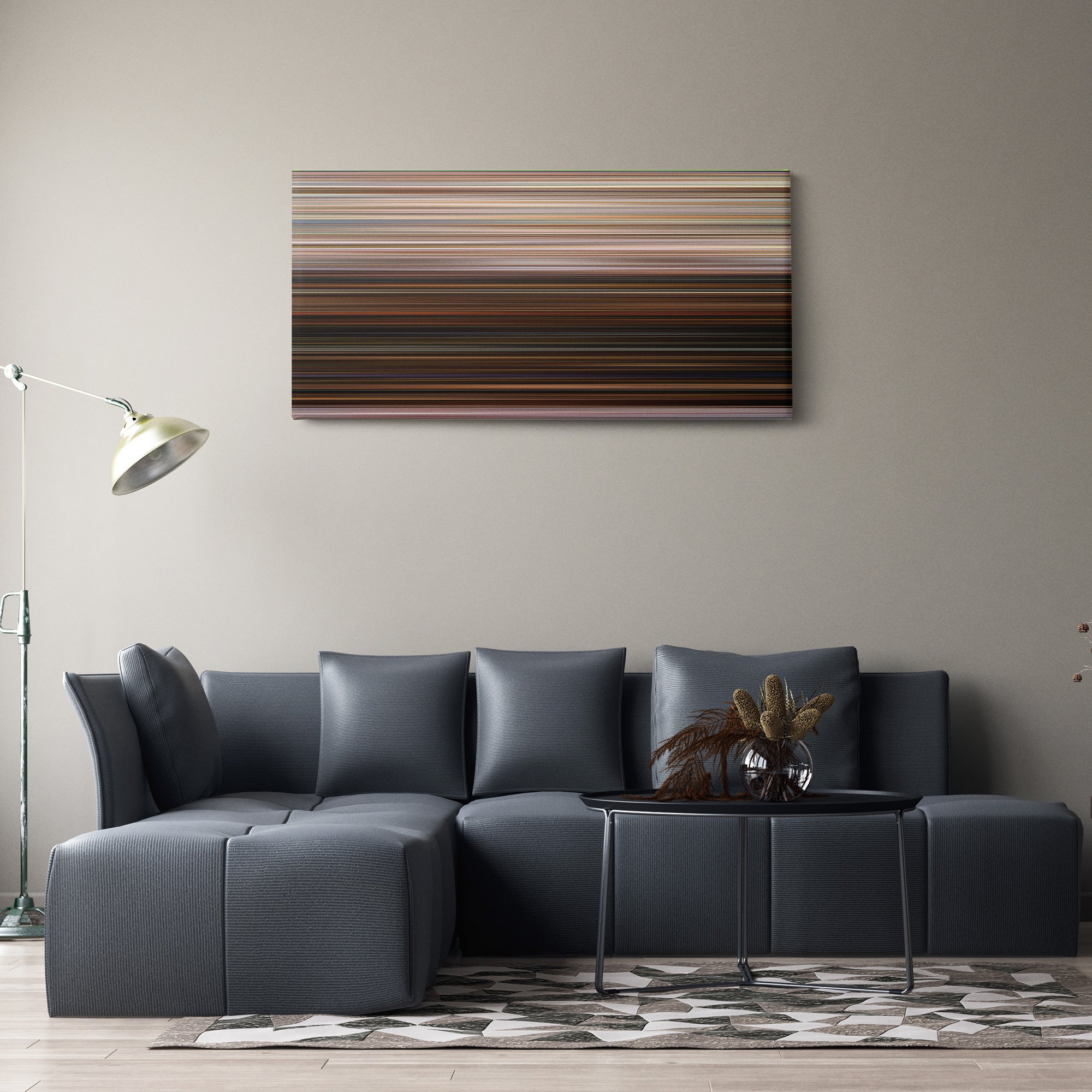 Superbad (2007) CineSpectrum Color Spectrum Canvas Print - Hanging Horizontal on Wall in Room