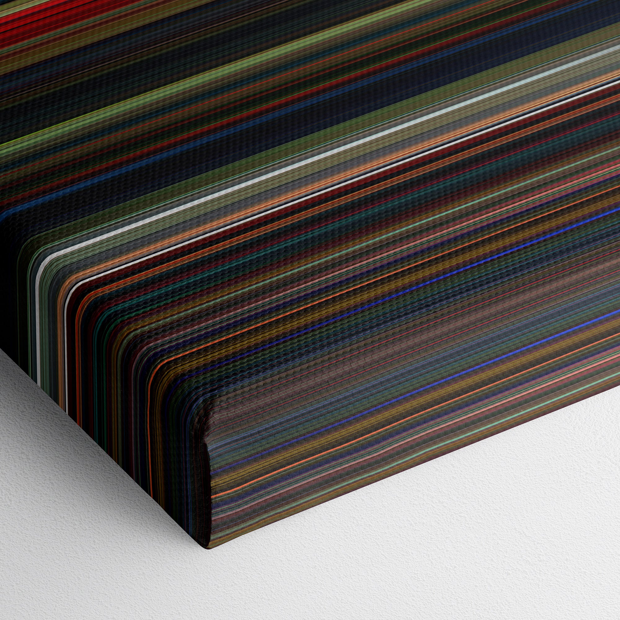 Suspiria (1977) CineSpectrum Color Spectrum Canvas Print - Close Up of Bottom of Print