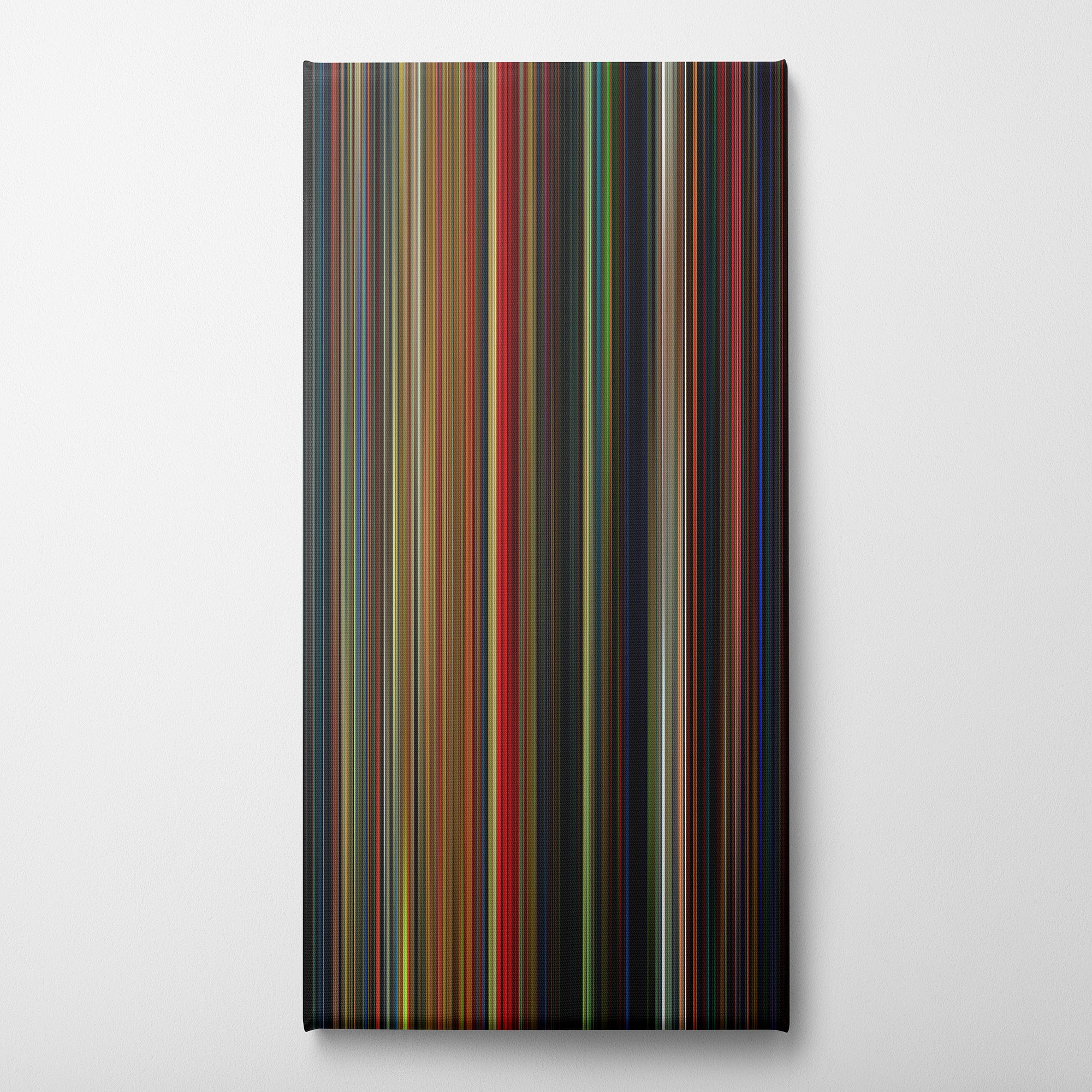 Suspiria (1977) CineSpectrum Color Spectrum Canvas Print - Vertical on Wall