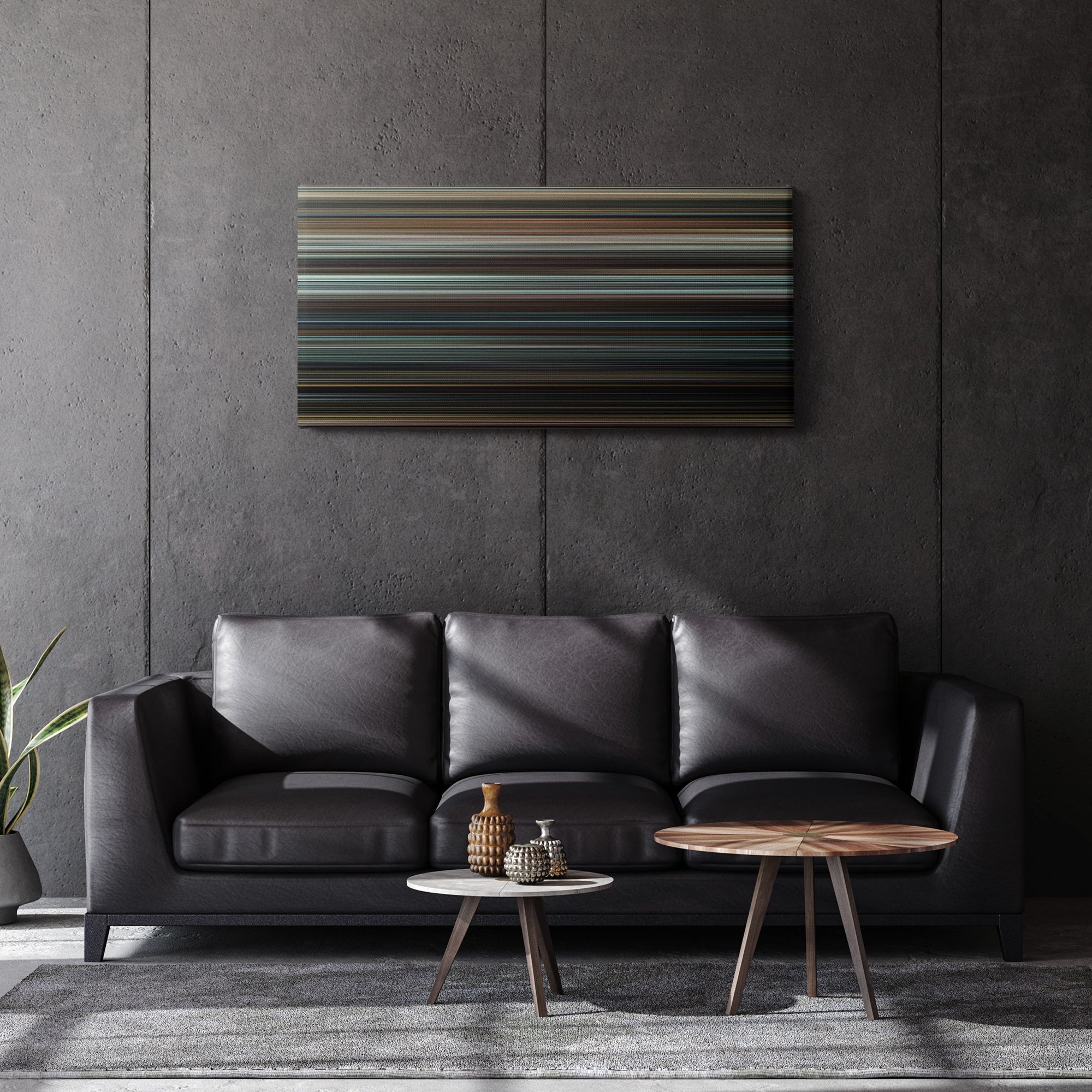 Taken (2008) CineSpectrum Color Spectrum Canvas Print - Hanging Horizontal on Wall in Room
