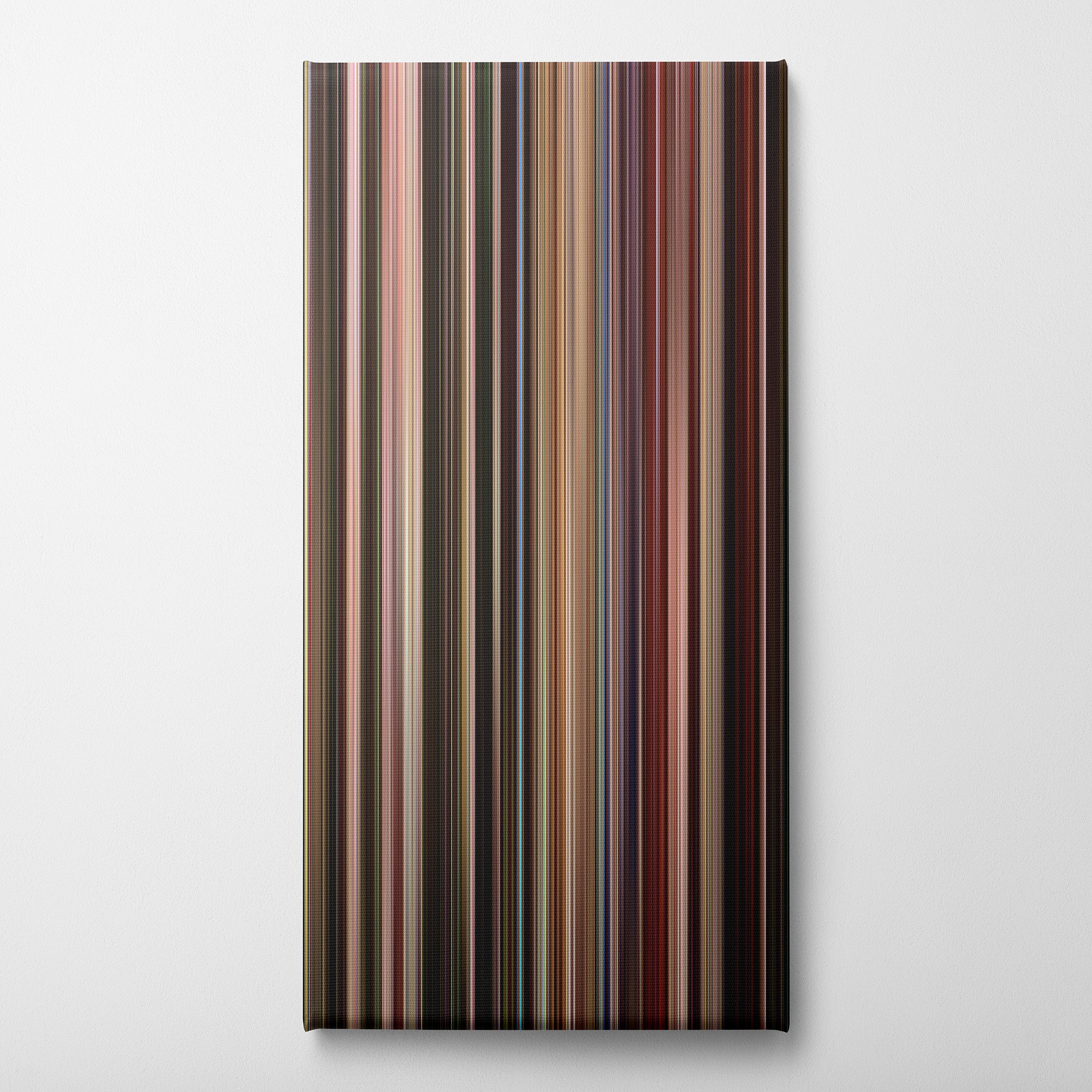 Taxi Driver (1976) CineSpectrum Color Spectrum Canvas Print - Vertical on Wall