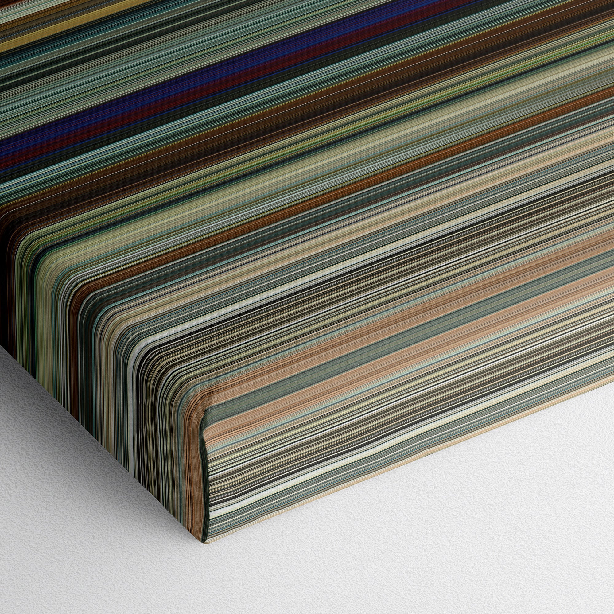Tenet (2020) CineSpectrum Color Spectrum Canvas Print - Close Up of Bottom of Print