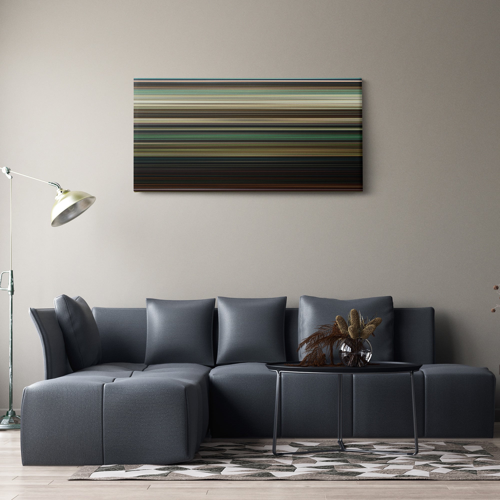 Terminator - Dark Fate (2019) CineSpectrum Color Spectrum Canvas Print - Hanging Horizontal on Wall in Room