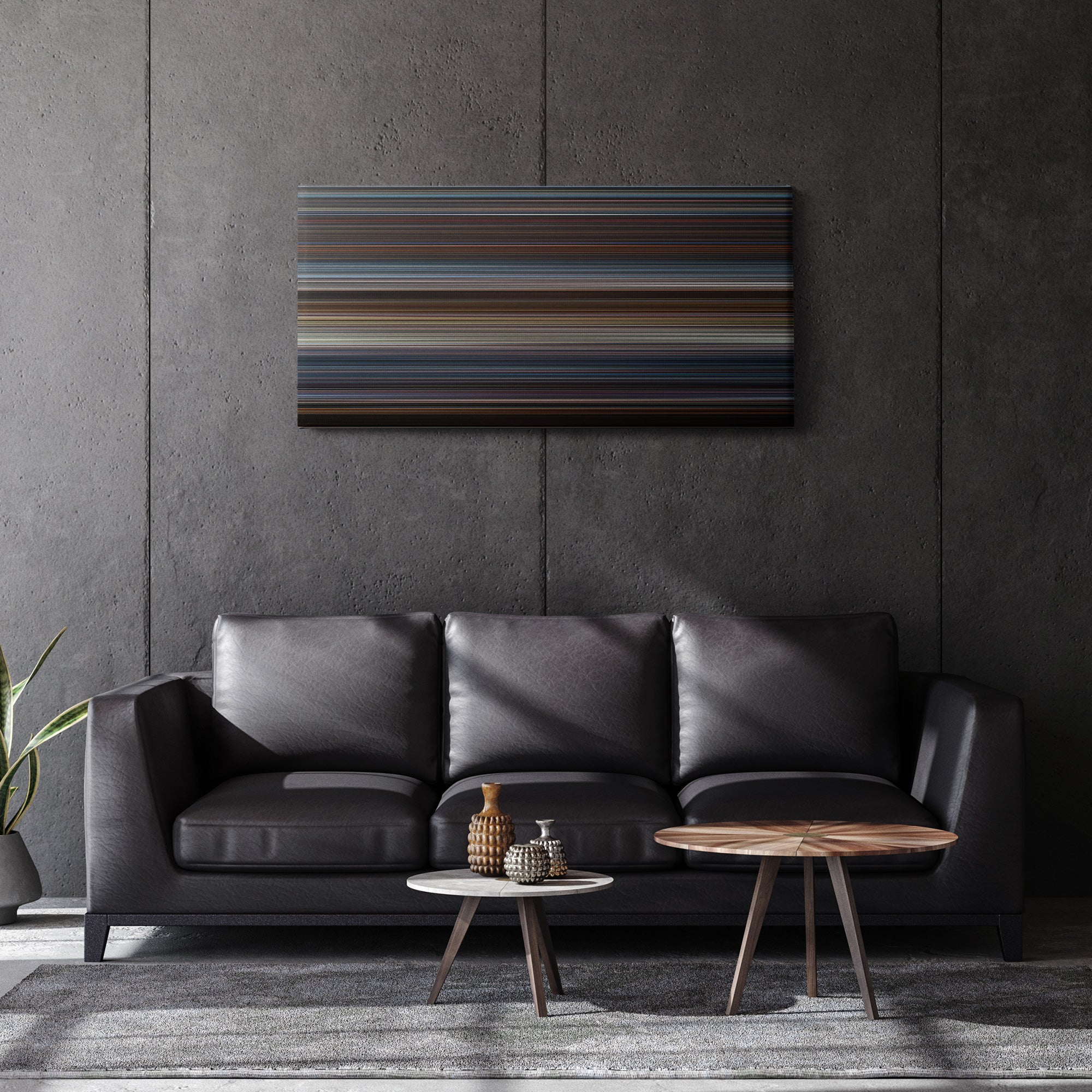 Terminator 3 - Rise of the Machines (2003) CineSpectrum Color Spectrum Canvas Print - Hanging Horizontal on Wall in Room