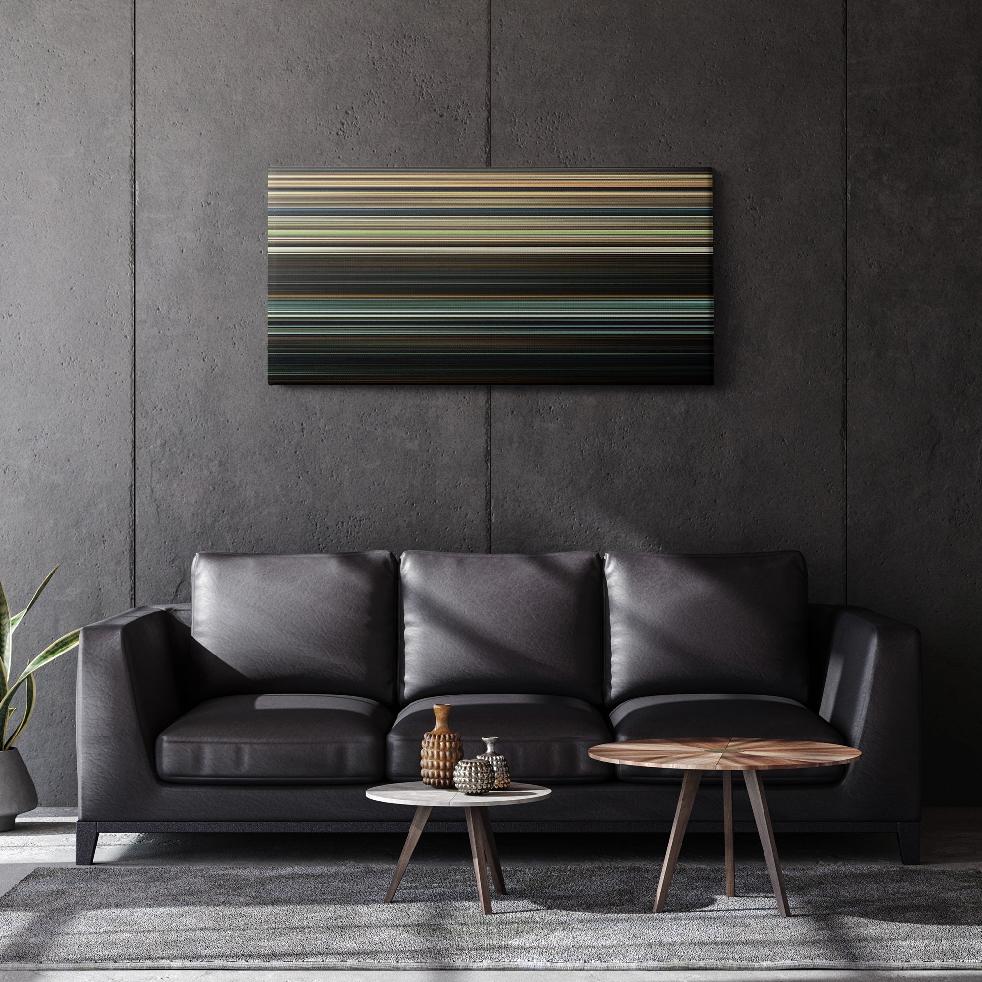 Texas Chainsaw (2013) CineSpectrum Color Spectrum Canvas Print - Hanging Horizontal on Wall in Room