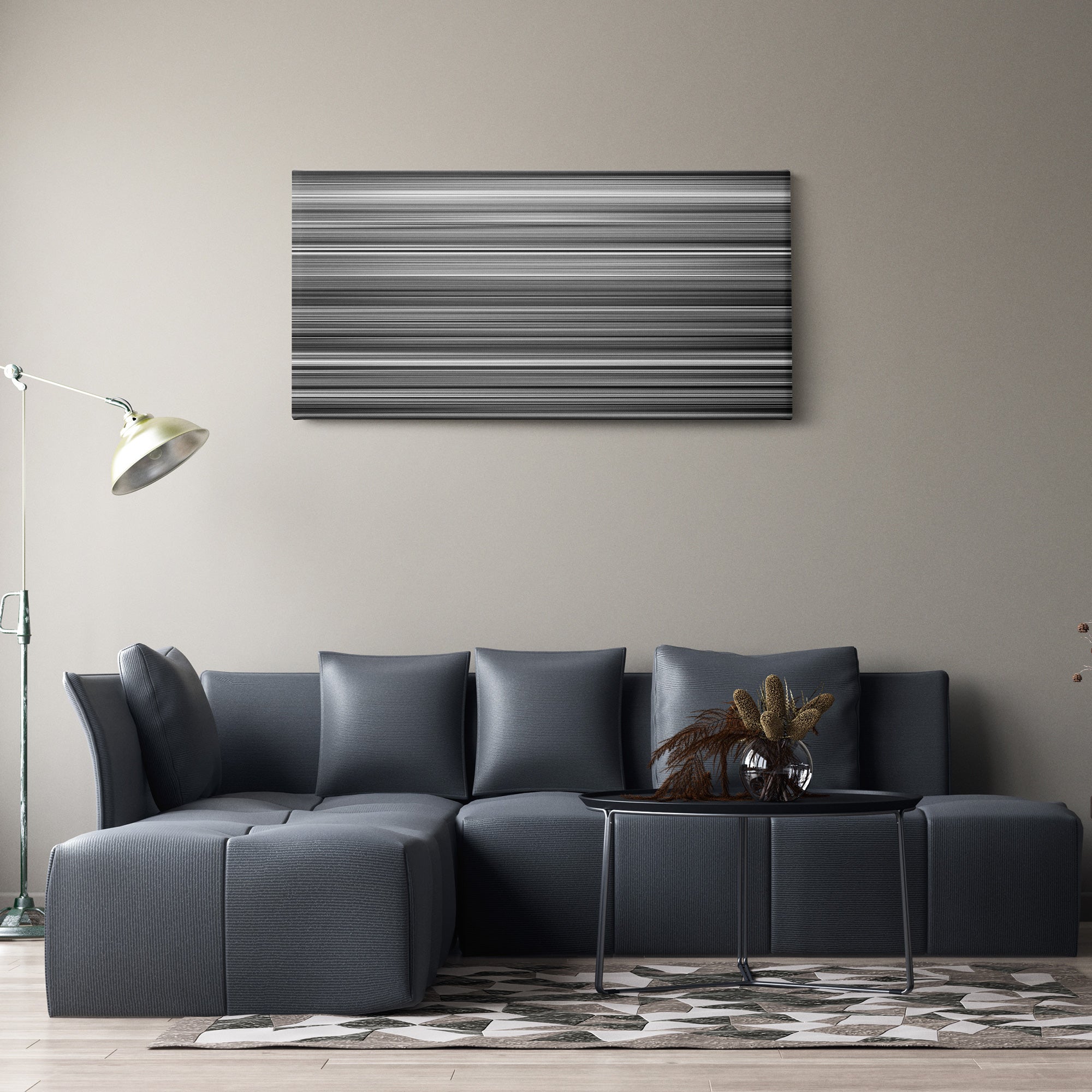 The Artist (2011) CineSpectrum Color Spectrum Canvas Print - Hanging Horizontal on Wall in Room