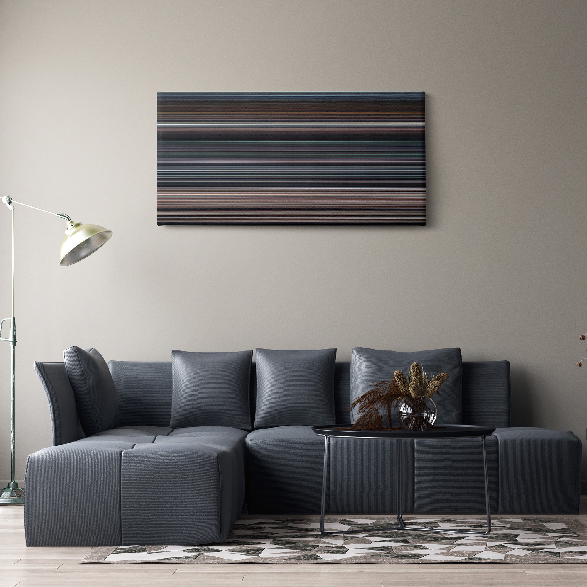The Avengers (2012) CineSpectrum Color Spectrum Canvas Print - Hanging Horizontal on Wall in Room