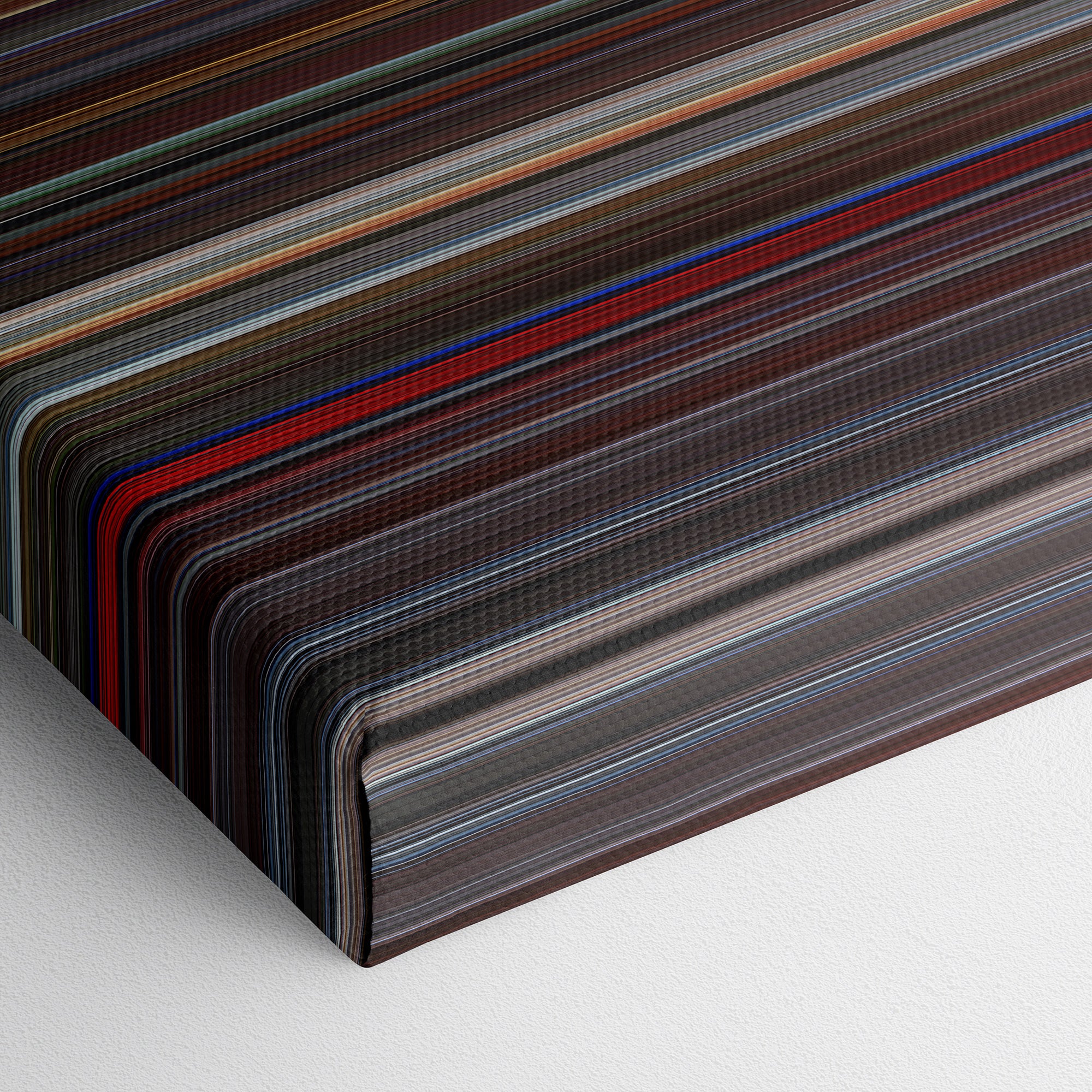 The Aviator (2004) CineSpectrum Color Spectrum Canvas Print - Close Up of Bottom of Print
