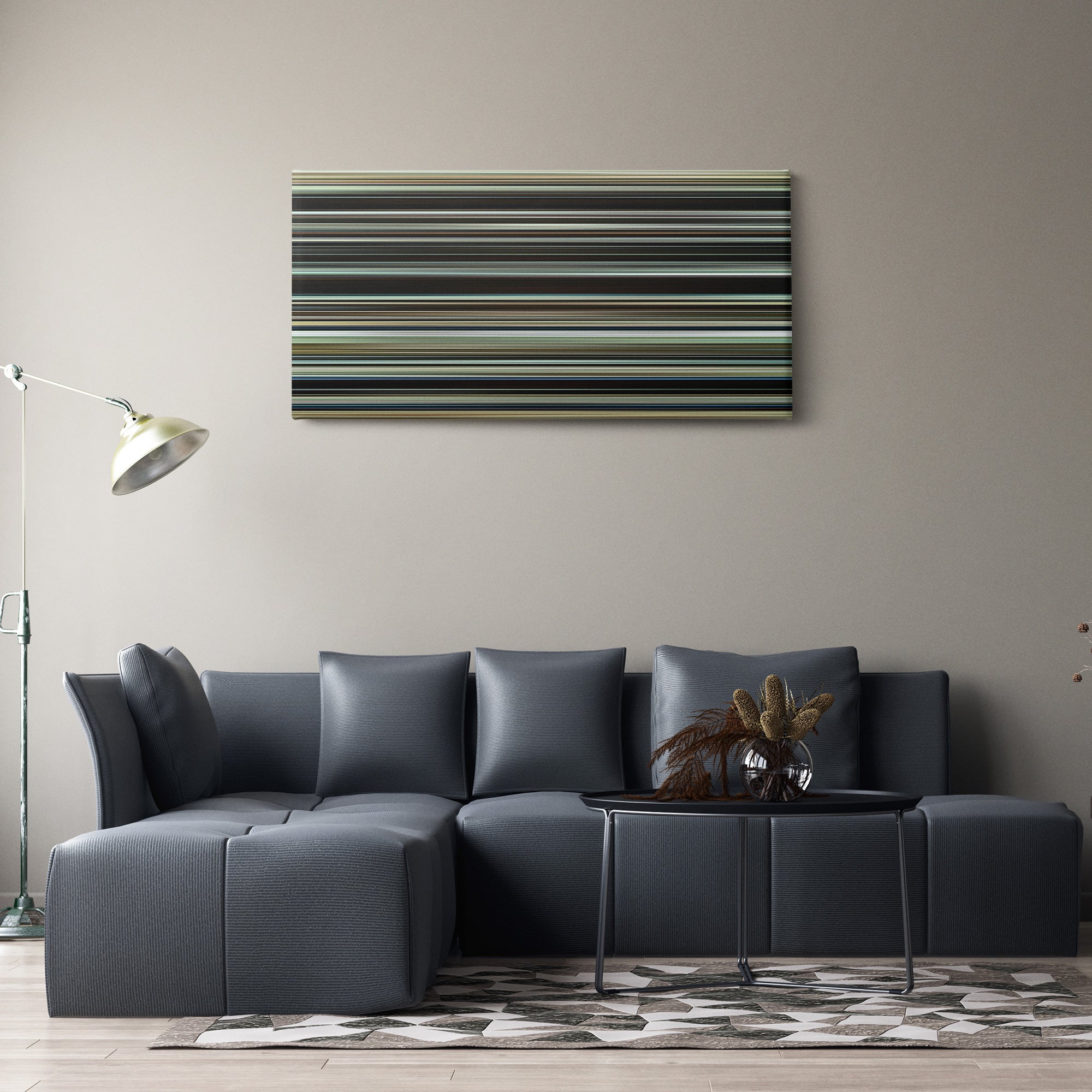 The Banshees of Inisherin (2022) CineSpectrum Color Spectrum Canvas Print - Hanging Horizontal on Wall in Room