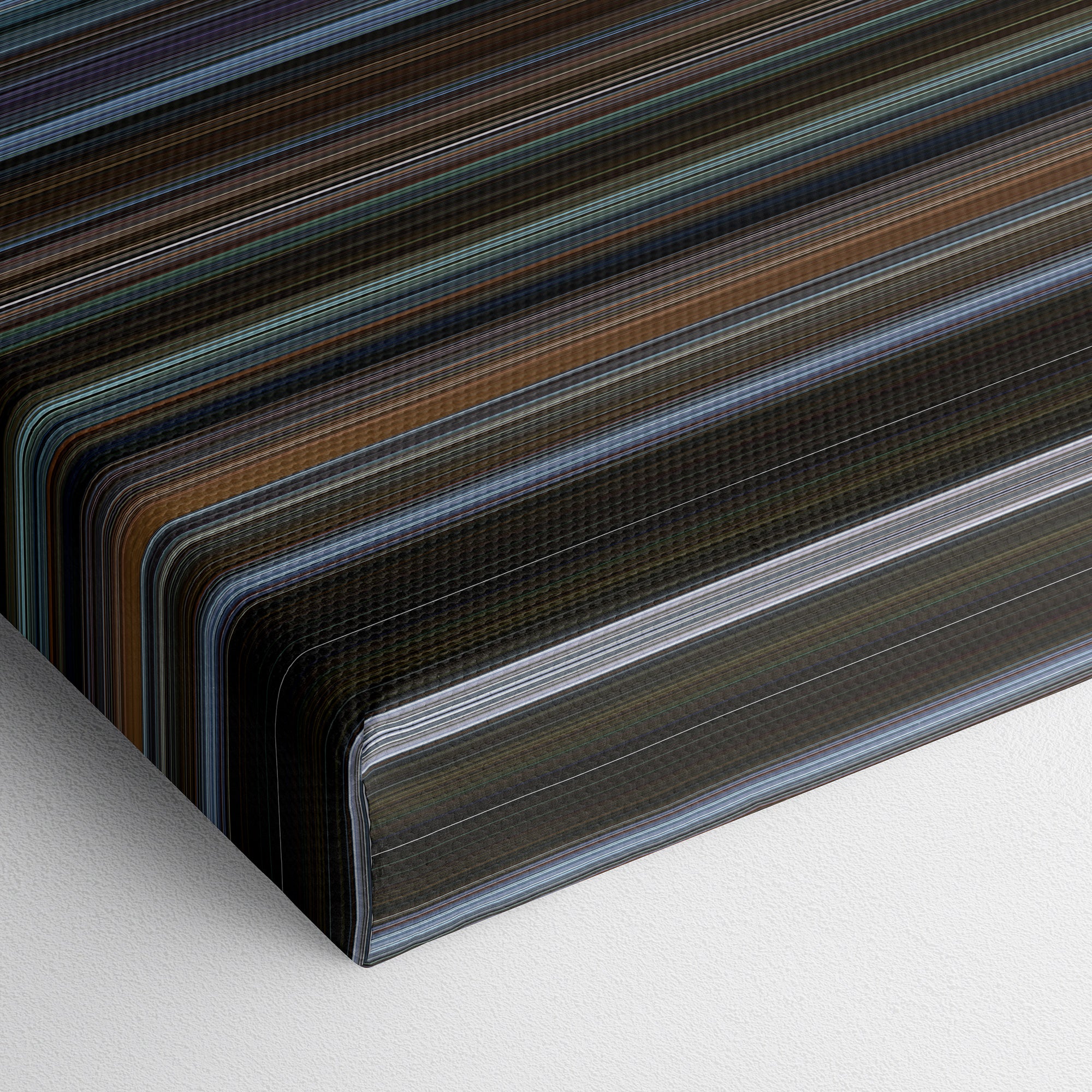 The Bourne Identity (2002) CineSpectrum Color Spectrum Canvas Print - Close Up of Bottom of Print