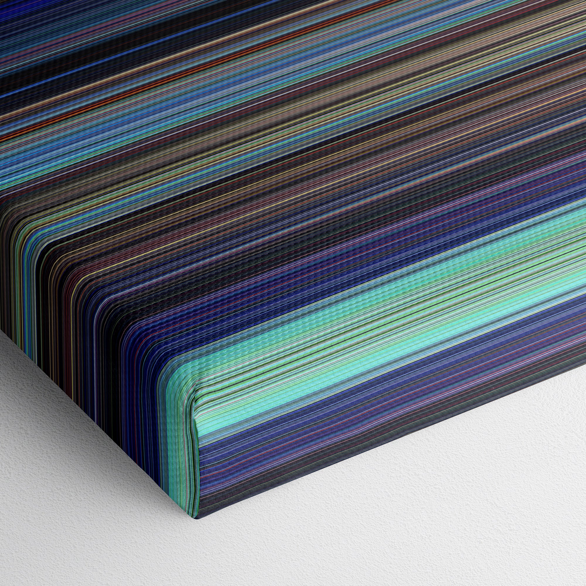 The Castle of Cagliostro (1979) CineSpectrum Color Spectrum Canvas Print - Close Up of Bottom of Print