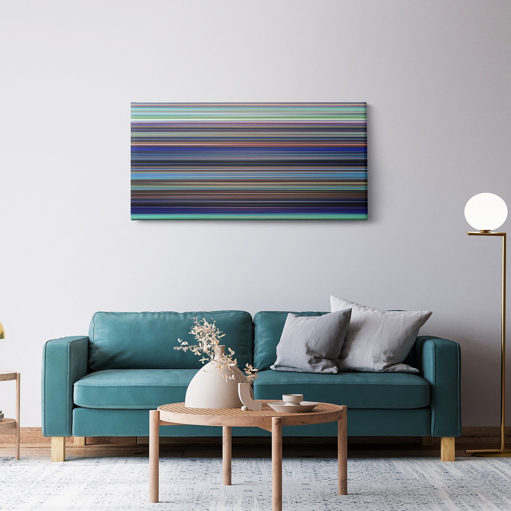 The Castle of Cagliostro (1979) CineSpectrum Color Spectrum Canvas Print - Hanging Horizontal on Wall in Room