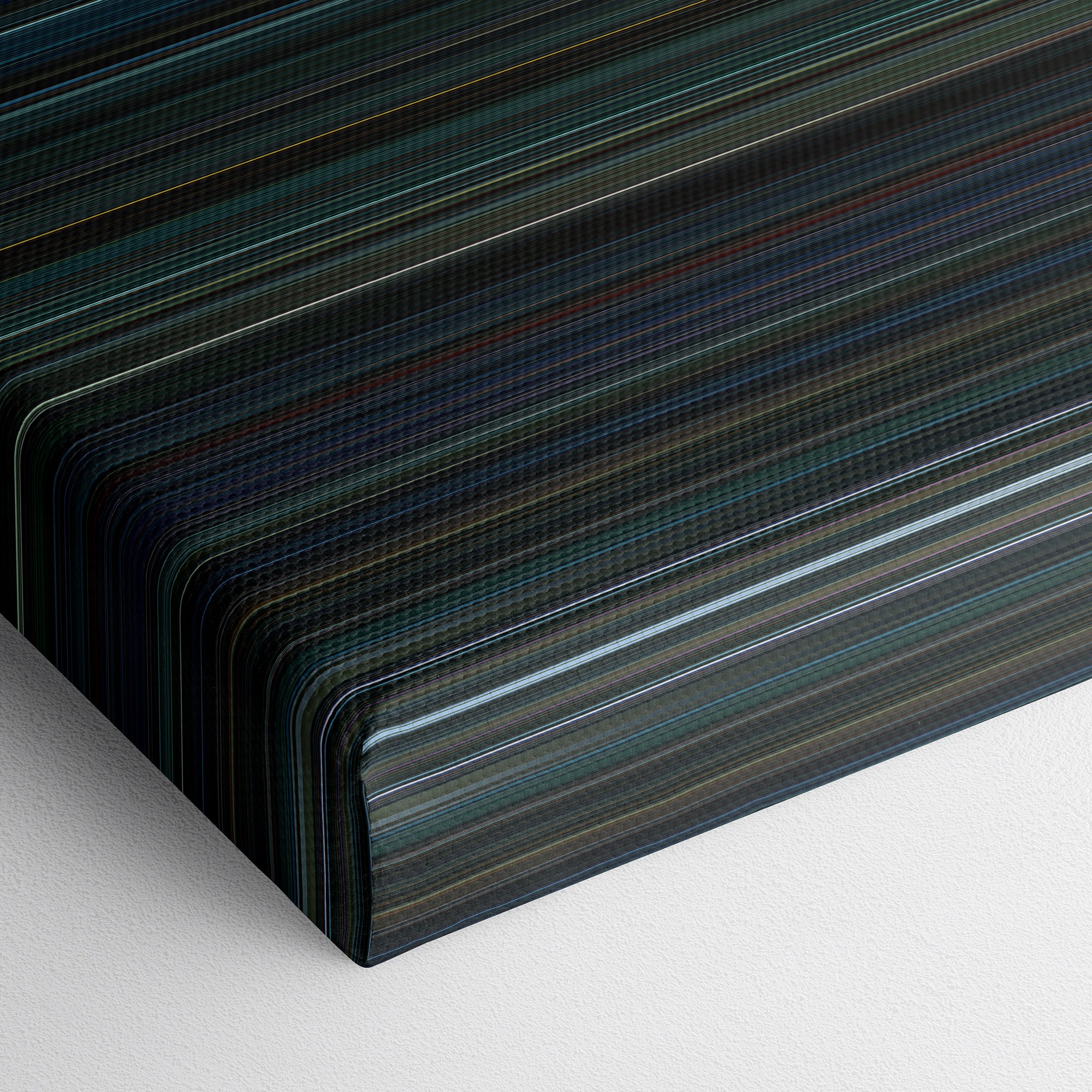 The Cloverfield Paradox (2018) CineSpectrum Color Spectrum Canvas Print - Close Up of Bottom of Print