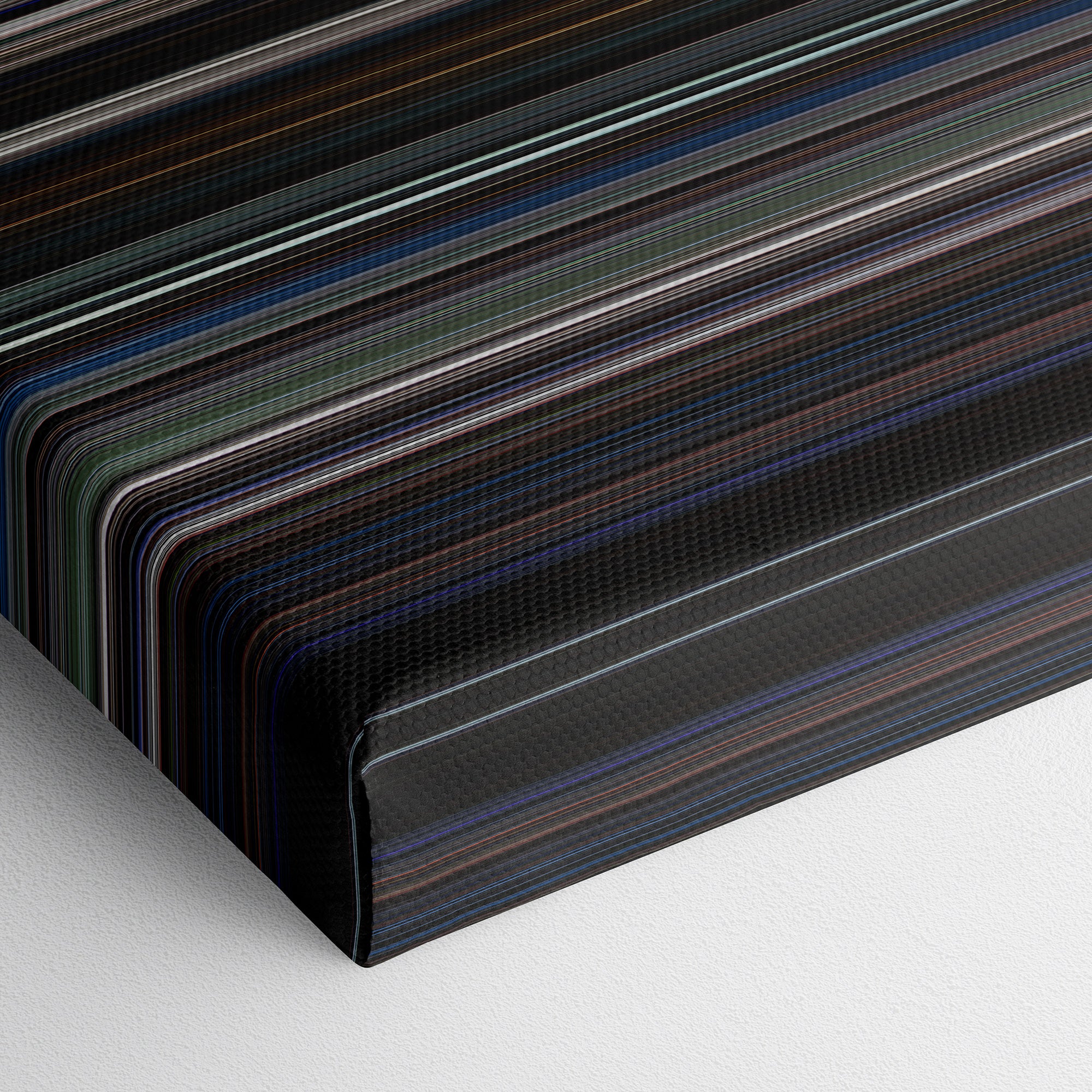 The Dark Knight (2008) CineSpectrum Color Spectrum Canvas Print - Close Up of Bottom of Print