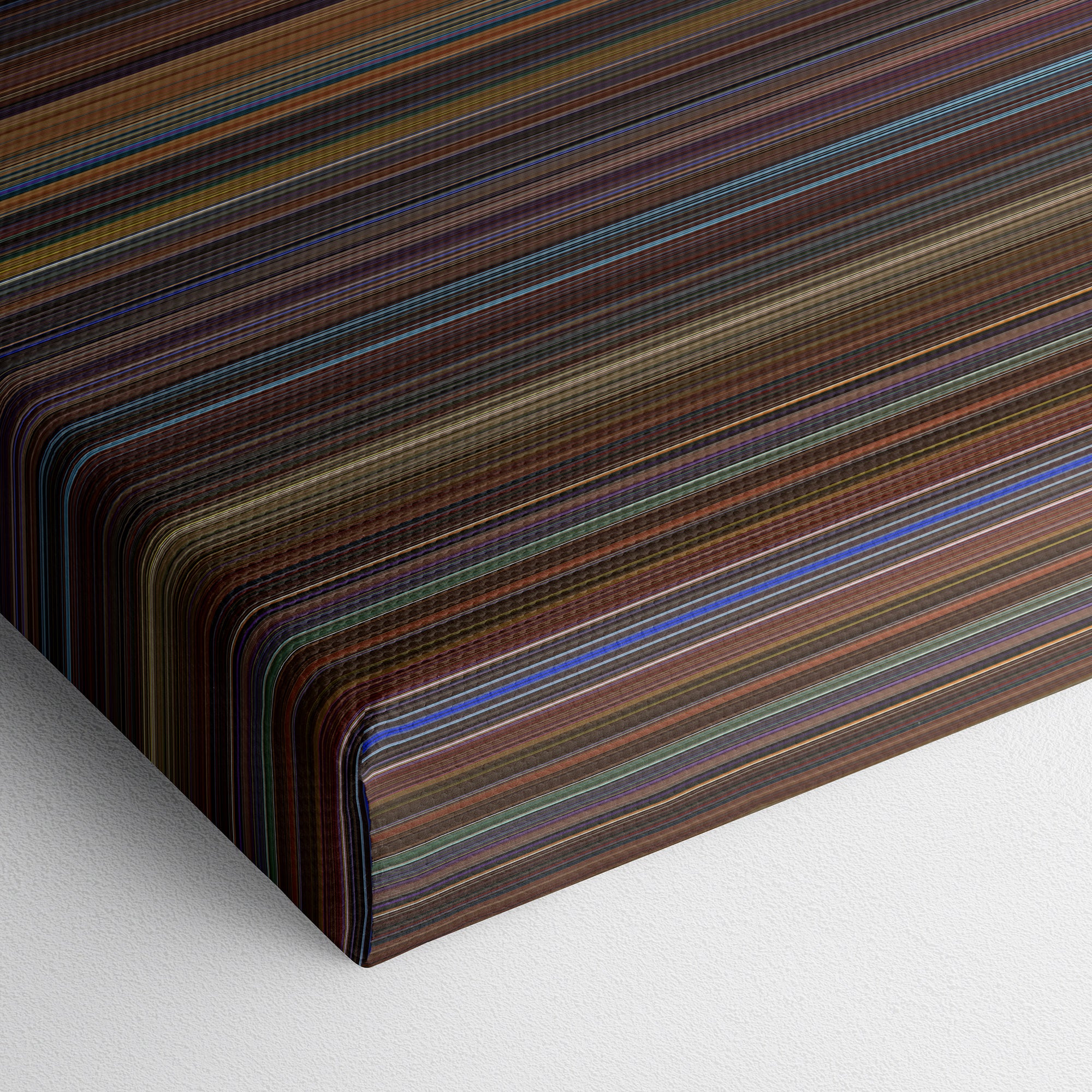 The Fifth Element (1997) CineSpectrum Color Spectrum Canvas Print - Close Up of Bottom of Print