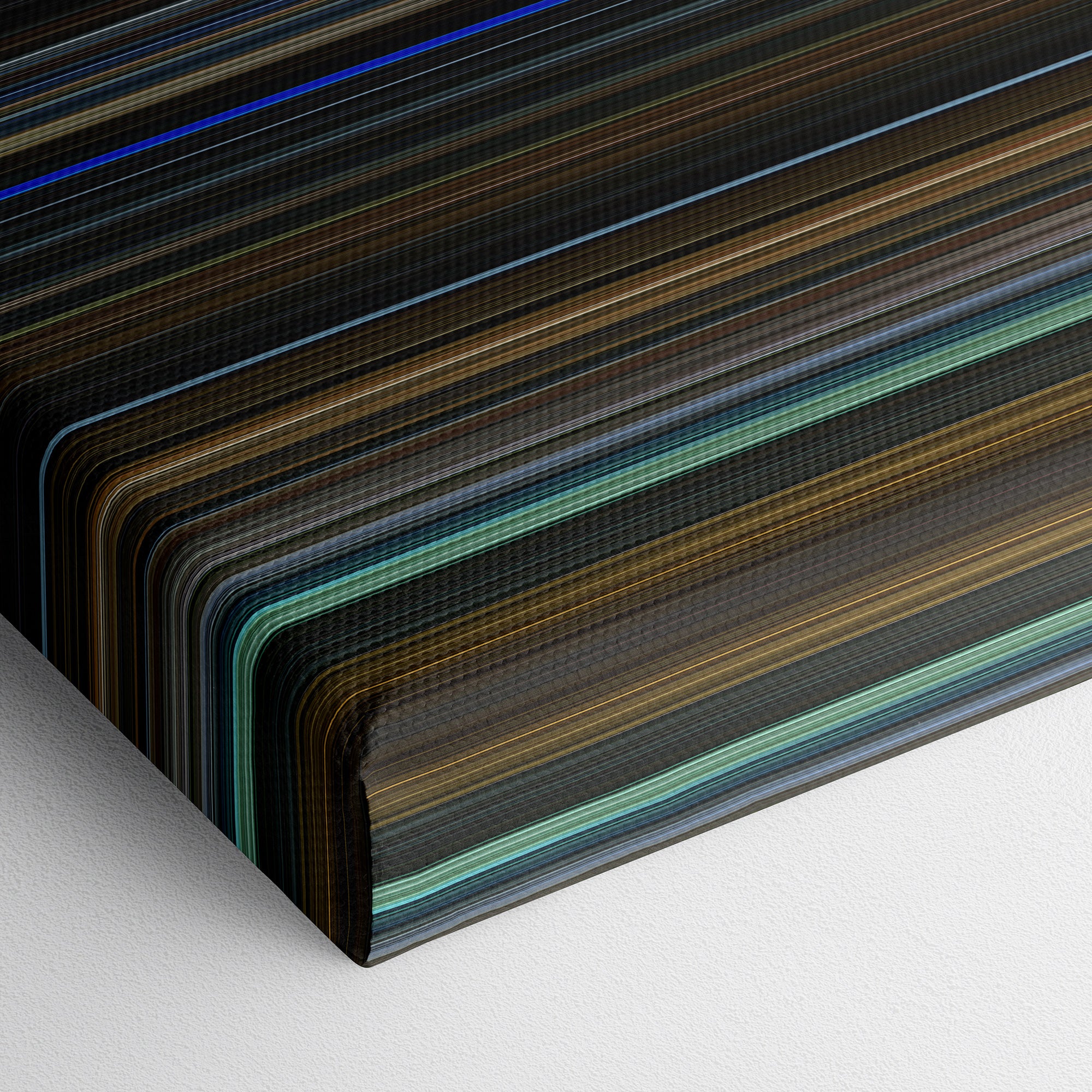 The Game (1997) CineSpectrum Color Spectrum Canvas Print - Close Up of Bottom of Print