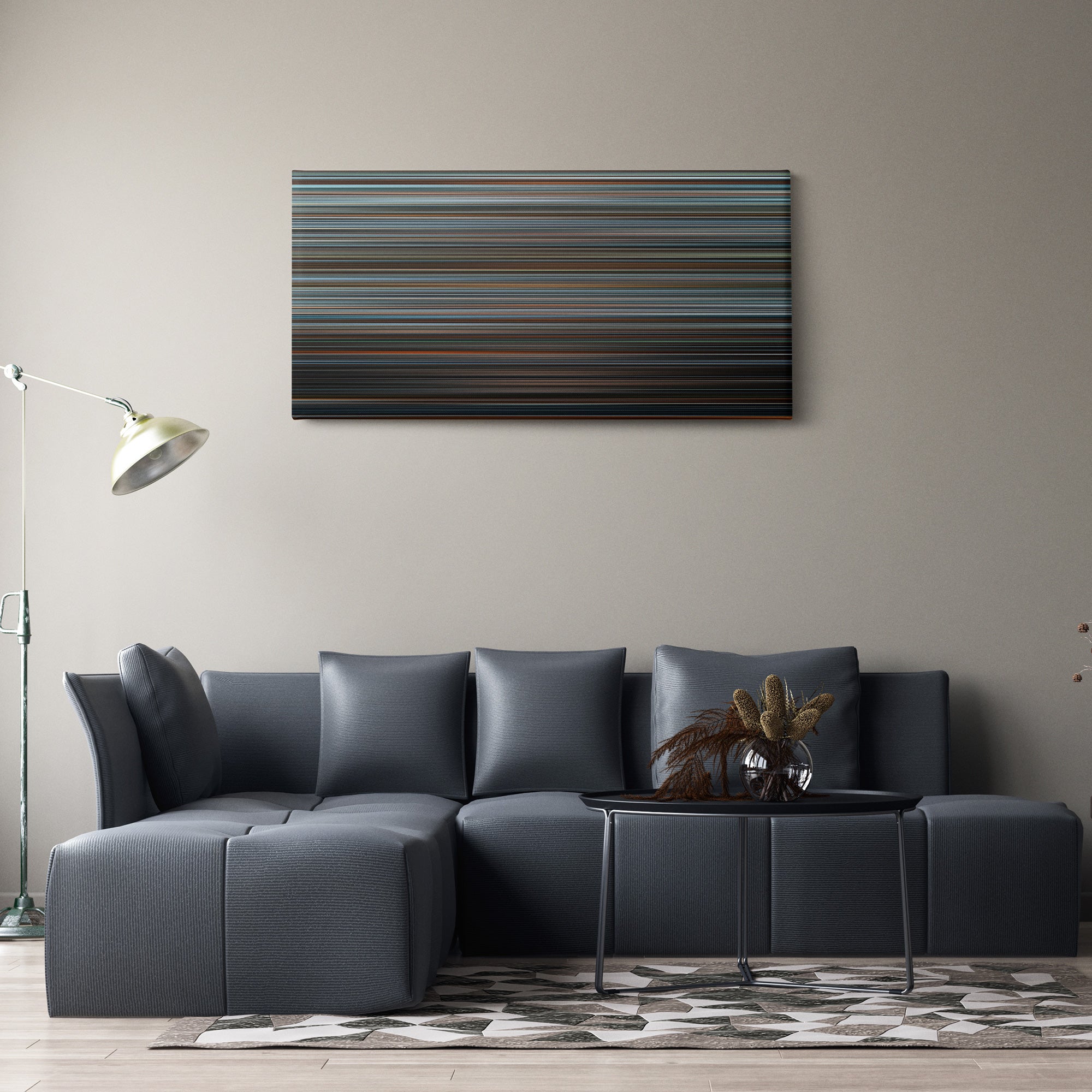 The Girl Who Kicked the Hornet's Nest (2009) CineSpectrum Color Spectrum Canvas Print - Hanging Horizontal on Wall in Room