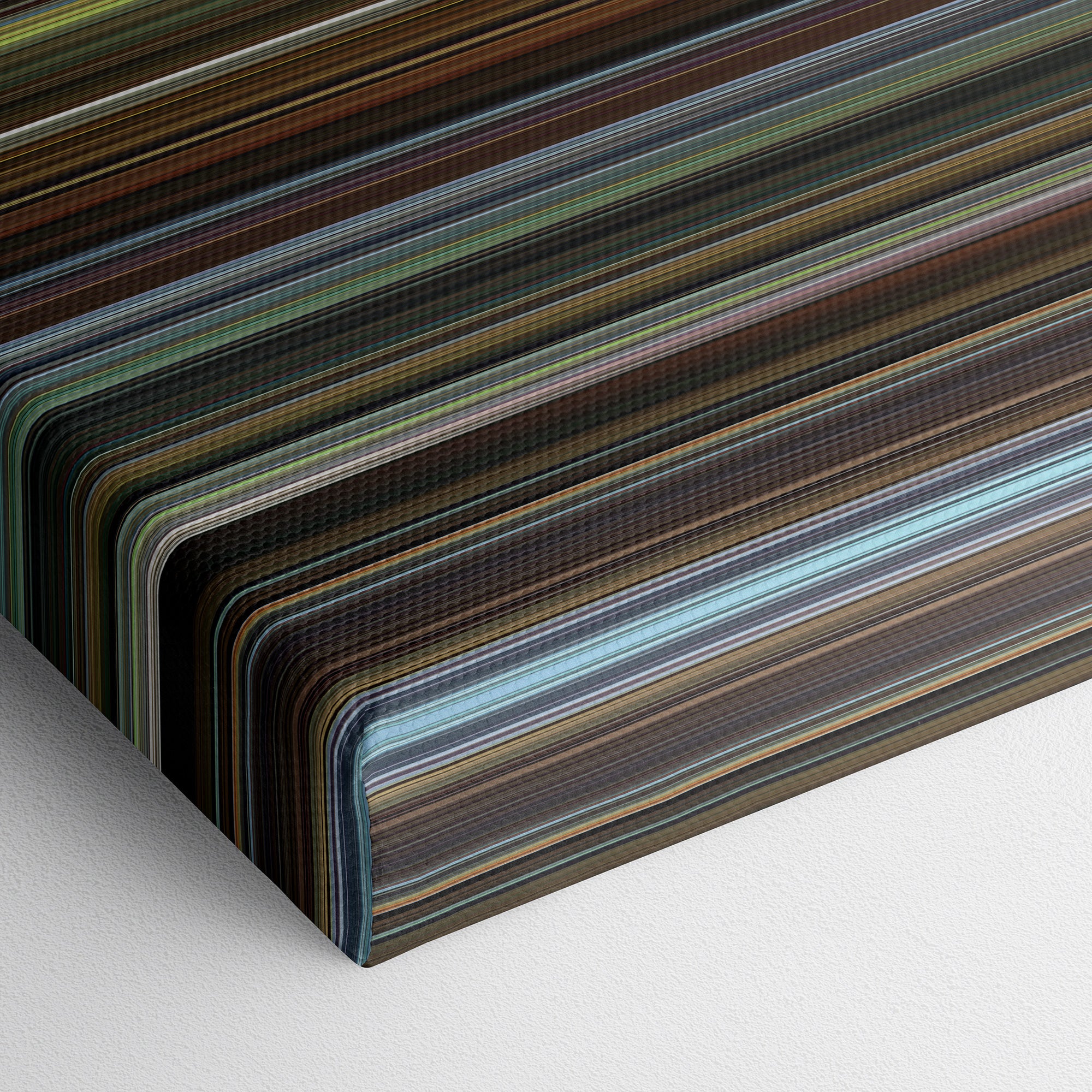 The Holdovers (2023) CineSpectrum Color Spectrum Canvas Print - Close Up of Bottom of Print