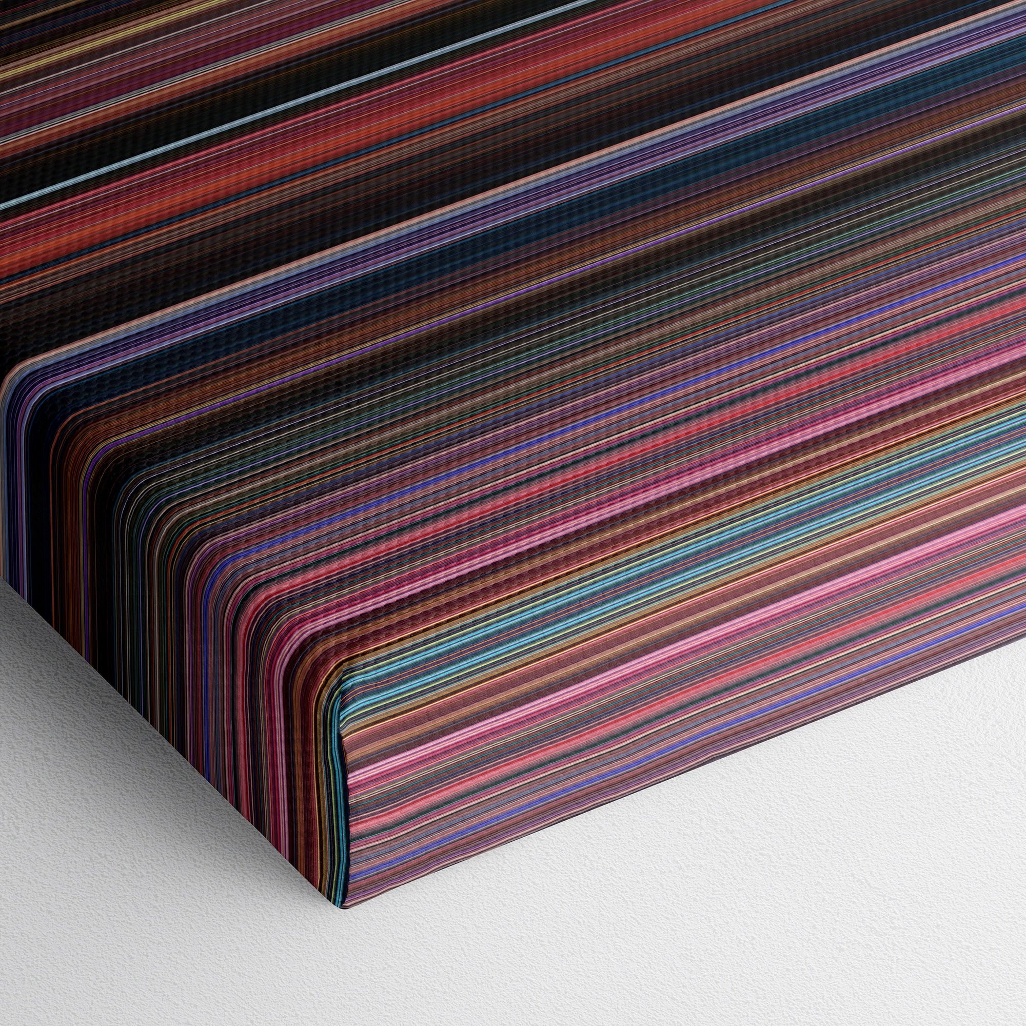 The Incredibles 2 (2018) CineSpectrum Color Spectrum Canvas Print - Close Up of Bottom of Print