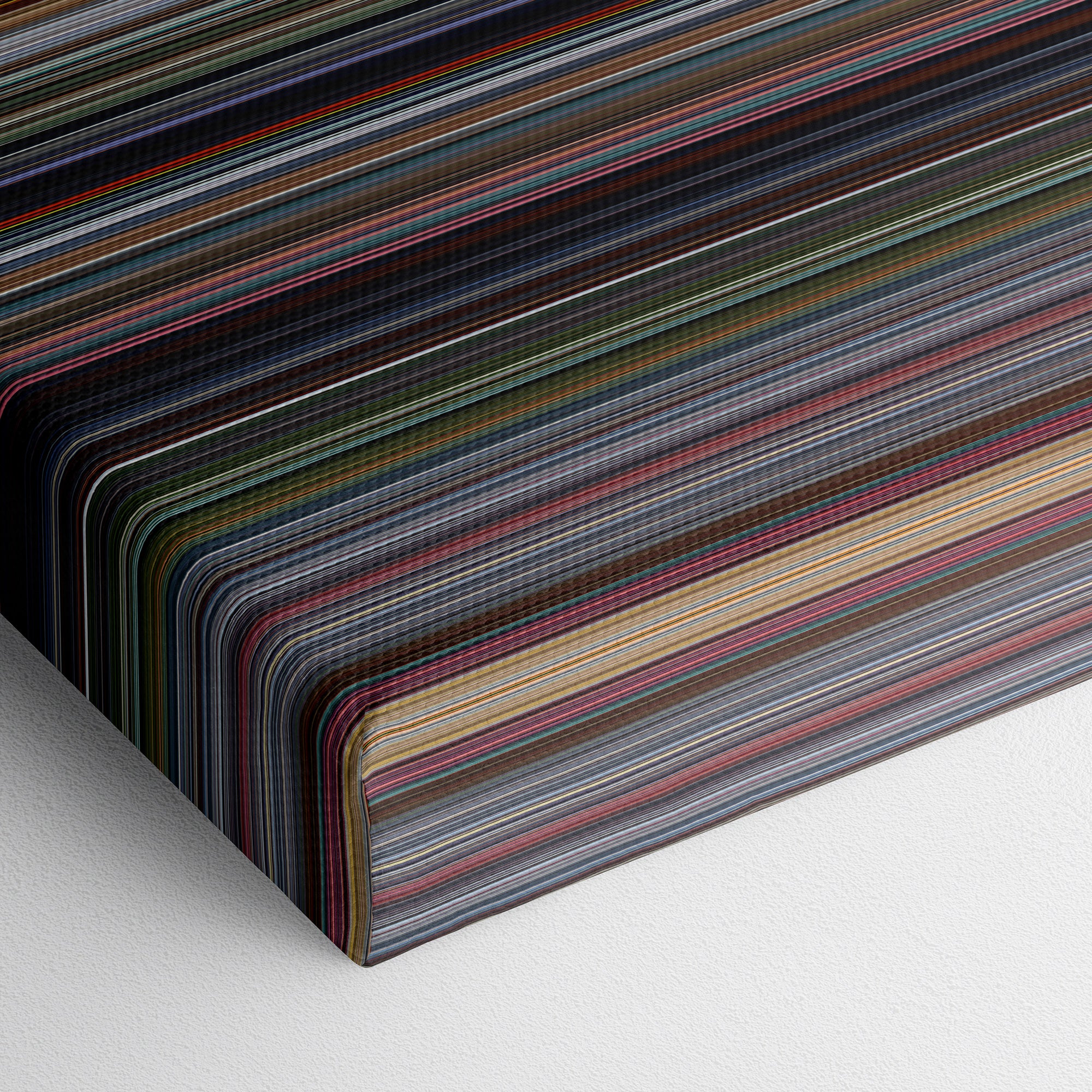 The Incredibles (2004) CineSpectrum Color Spectrum Canvas Print - Close Up of Bottom of Print