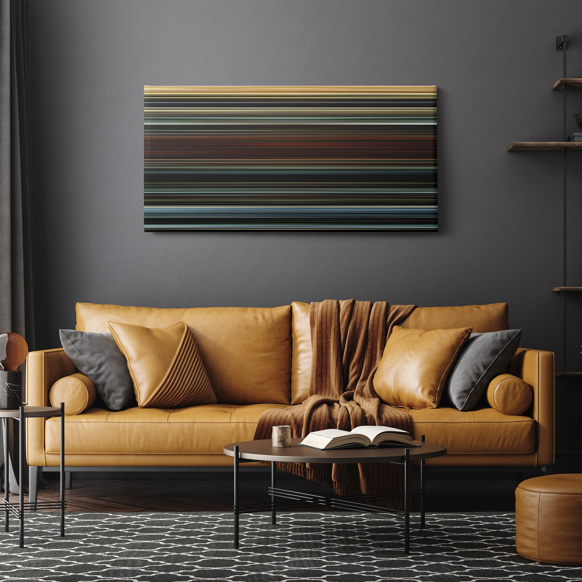 The King's Man (2021) CineSpectrum Color Spectrum Canvas Print - Hanging Horizontal on Wall in Room