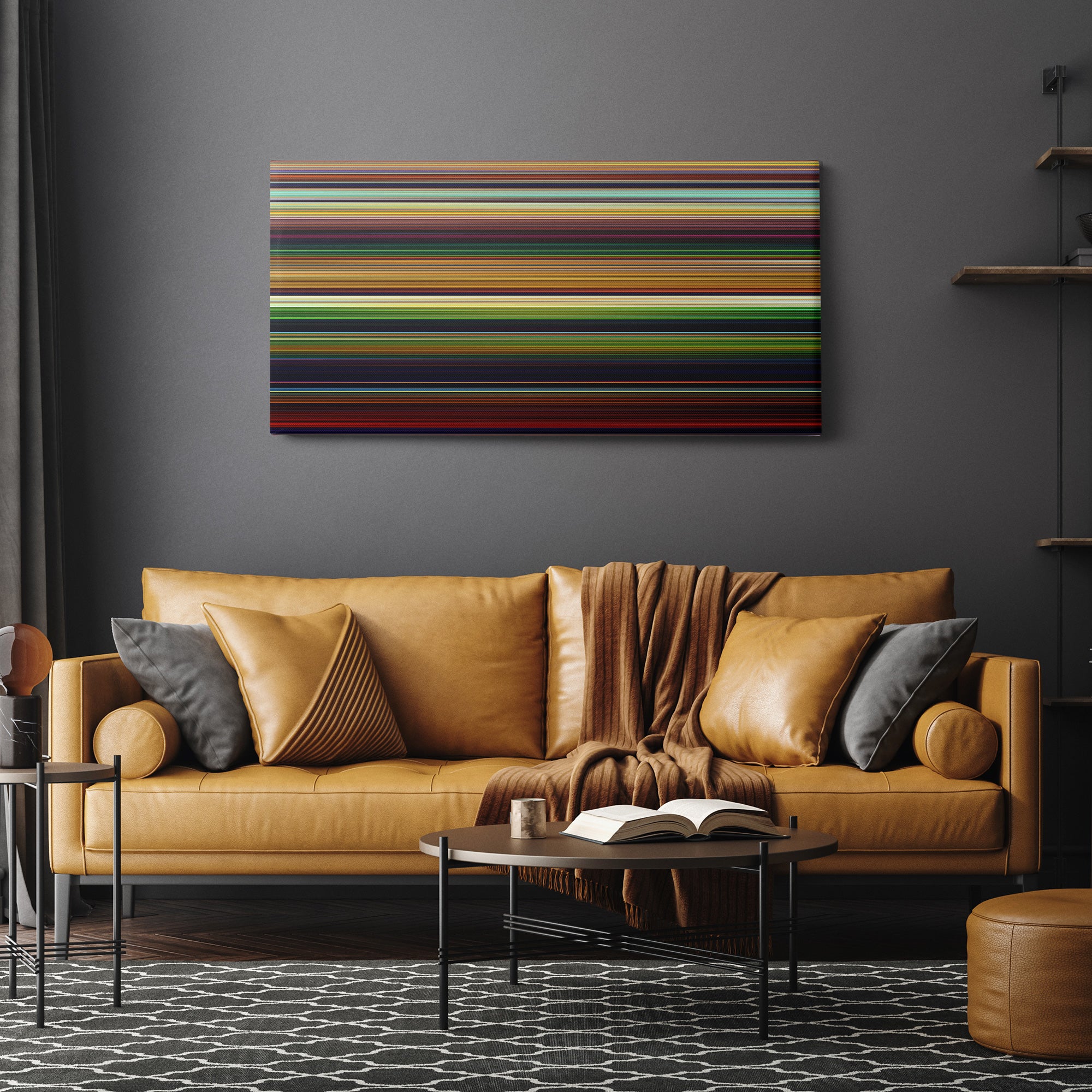 The Lion King (1994) CineSpectrum Color Spectrum Canvas Print - Hanging Horizontal on Wall in Room