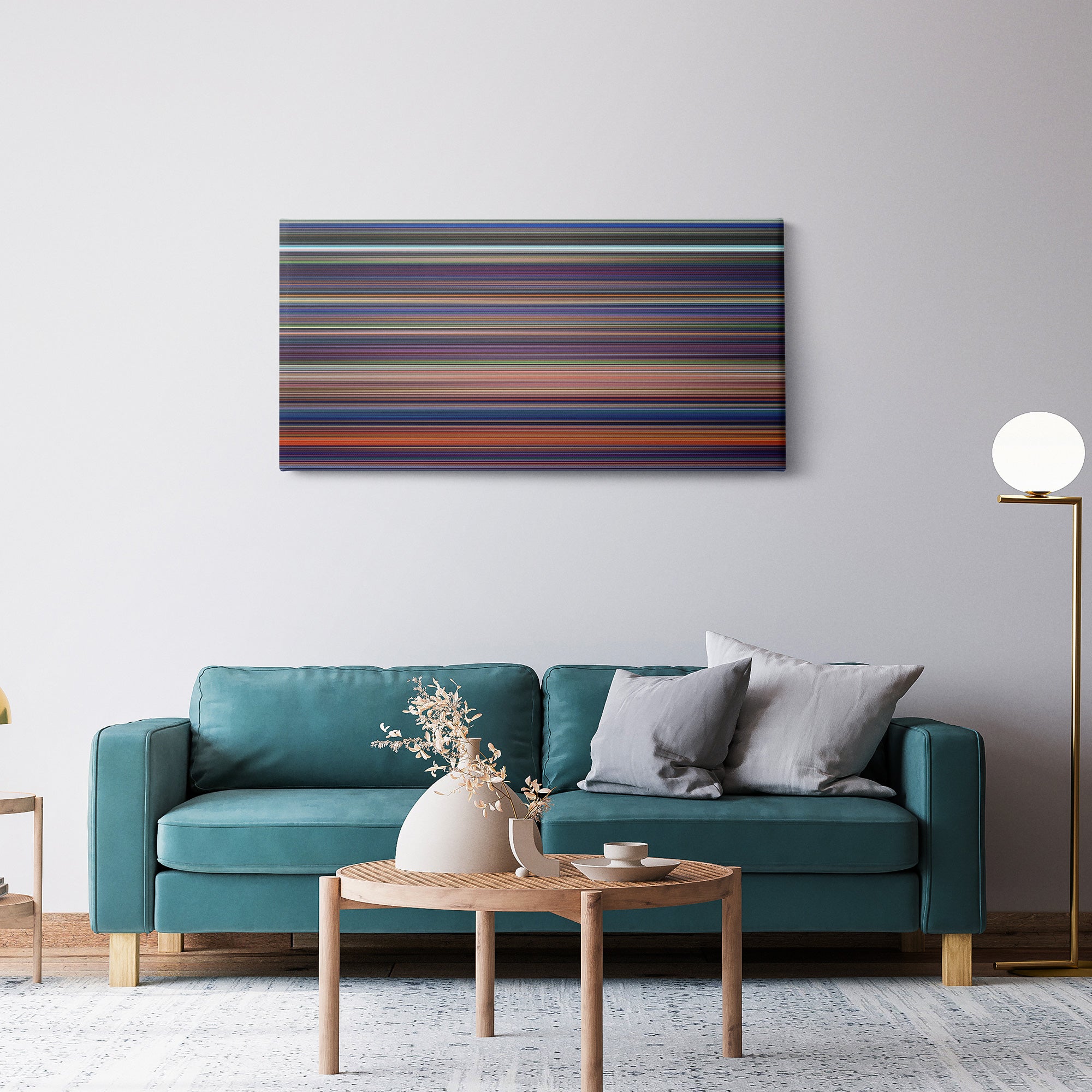 The Little Mermaid (1989) CineSpectrum Color Spectrum Canvas Print - Hanging Horizontal on Wall in Room