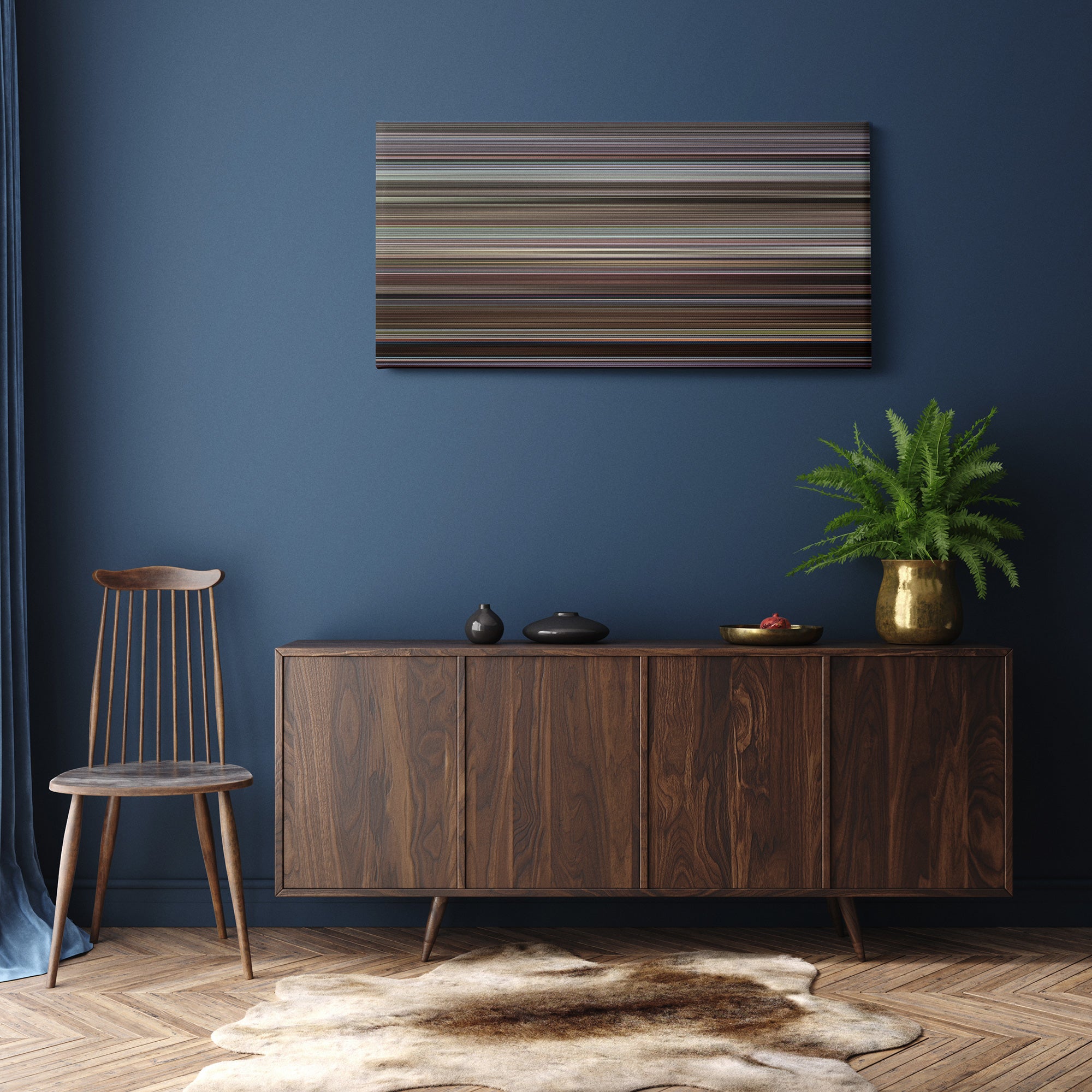 The Meaning of Life (1983) CineSpectrum Color Spectrum Canvas Print - Hanging Horizontal on Wall in Room